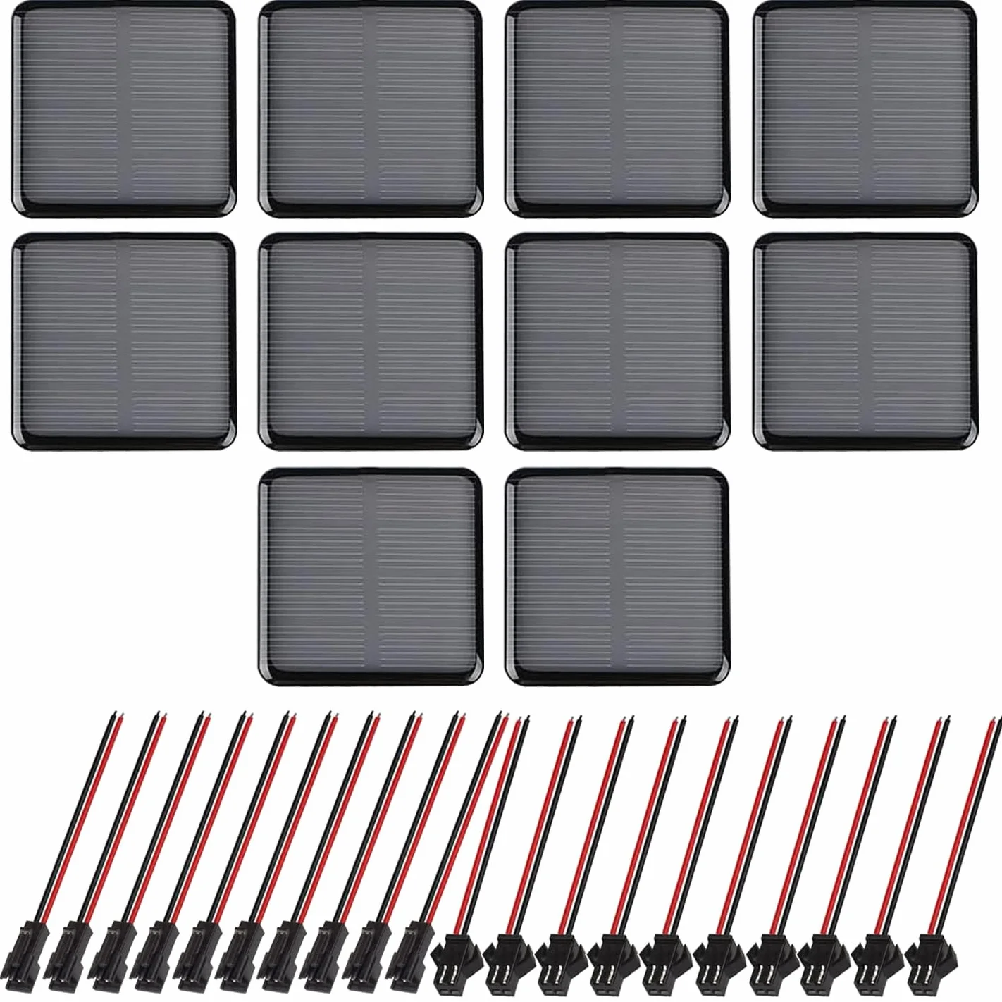10 sztuk mini monokrystalicznych ogniw solarnych 2V 50x50 mm zestaw modułów słonecznych
