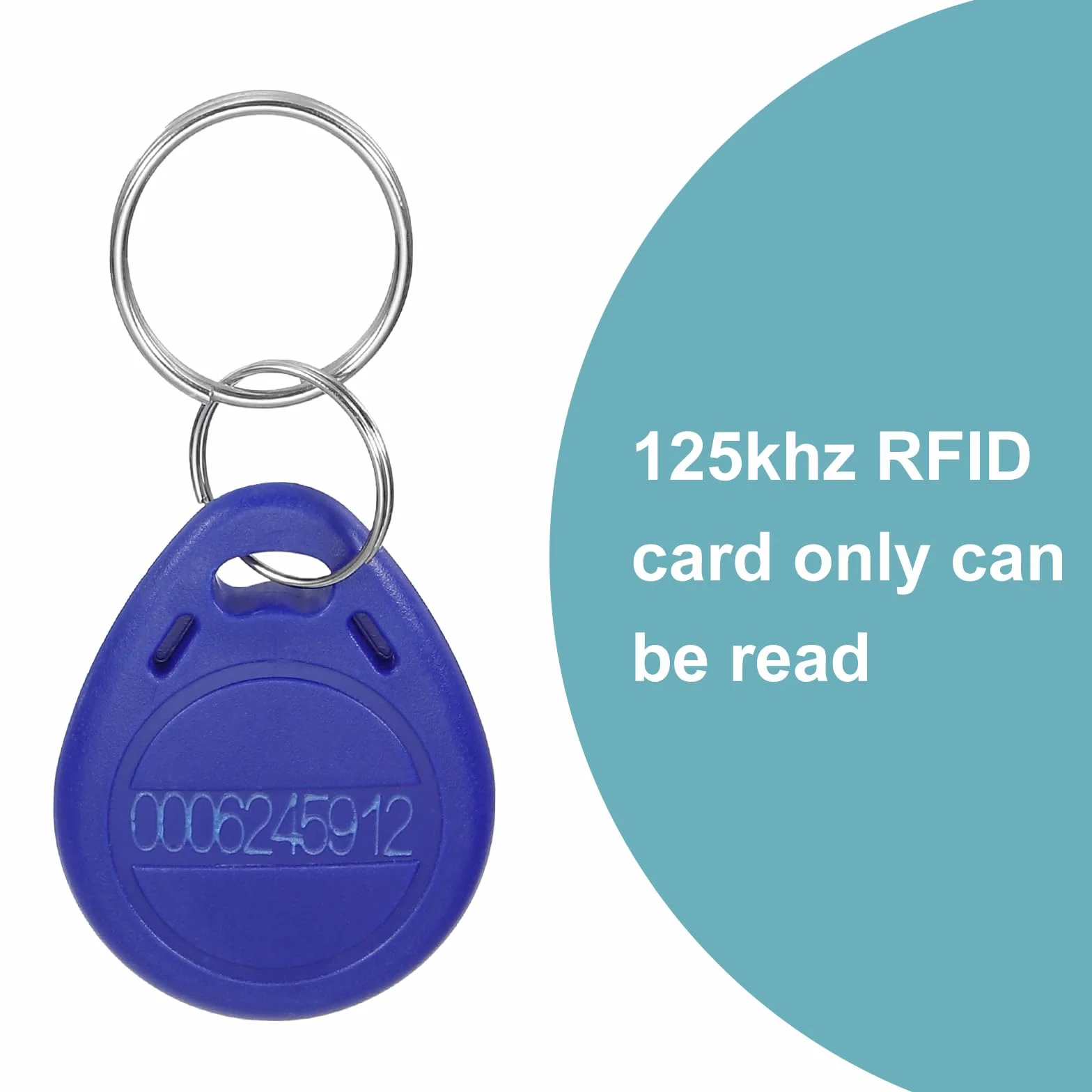 sourcing map 20 Pack RFID 125 kHz karta brelok do kluczy Tag Token niebieski
