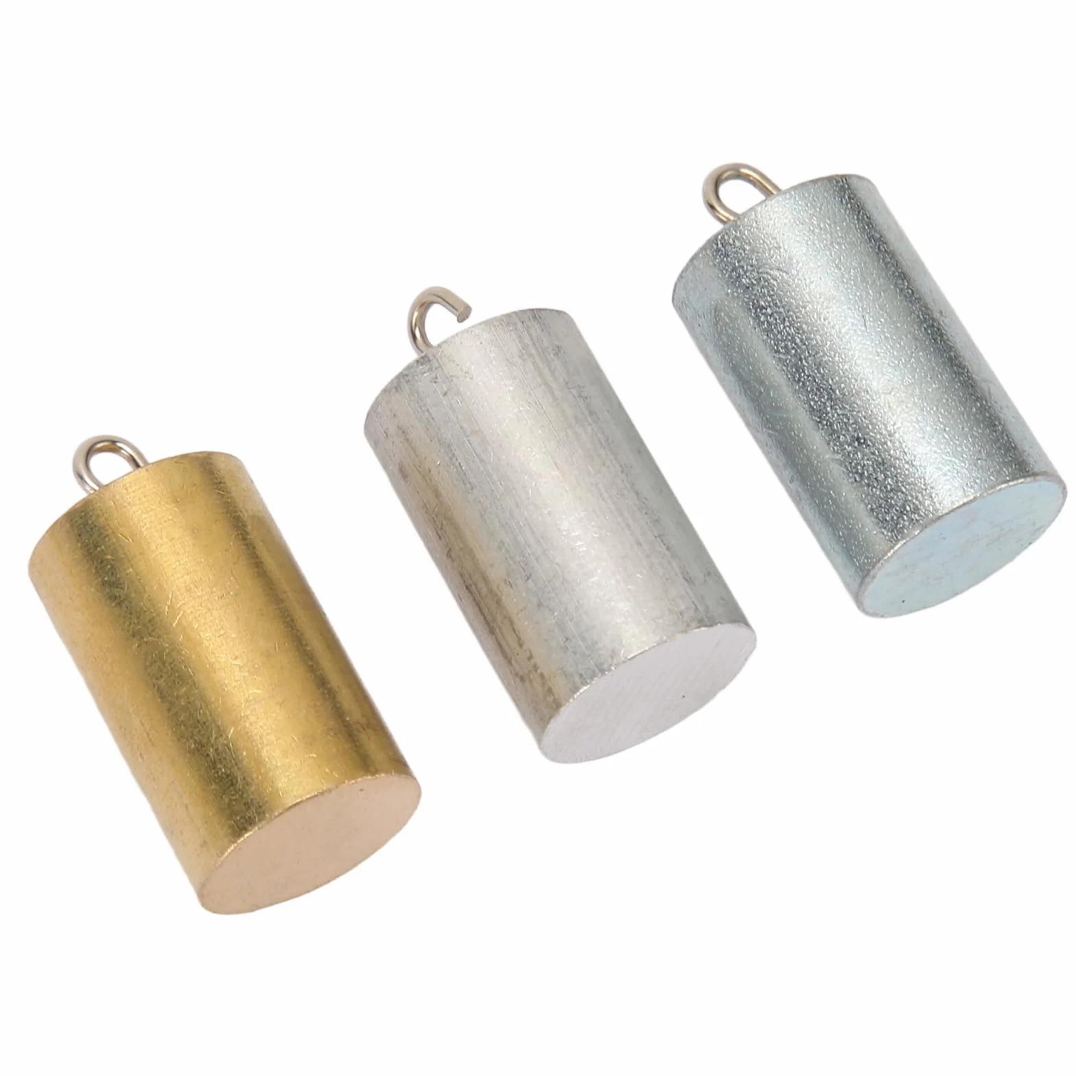 Zestaw Bloków o Gęstości Metalu 3 szt. Bloki o Gęstości Metalu Solidne Metalowe Bloki Masowe Miedź Żelazo Aluminiowy Styl Cylindra Zestaw Metalowych Cylindrów