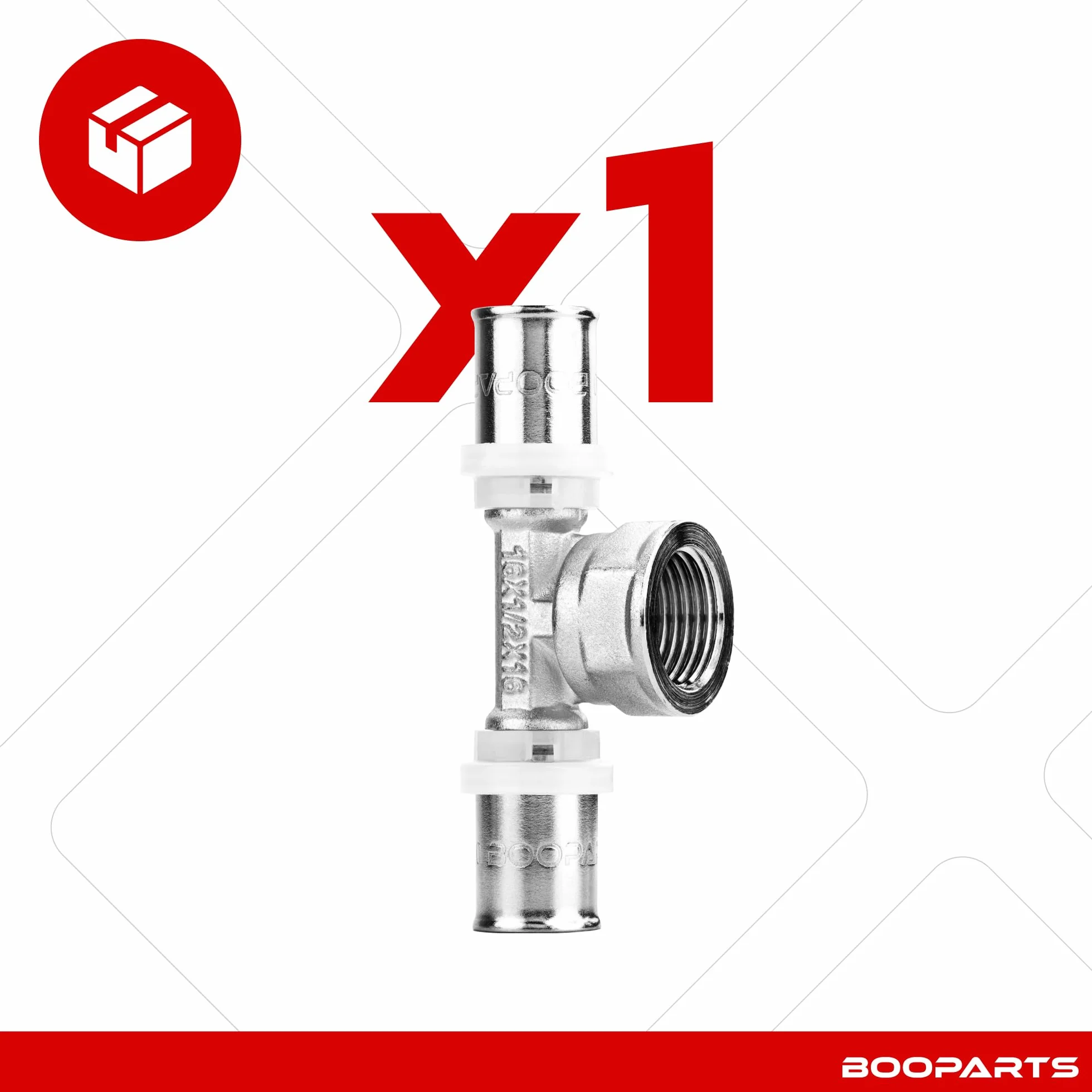 1 Sztuka – Trójnik Zaciskany 16 mm z 1/2" (15-21) GW