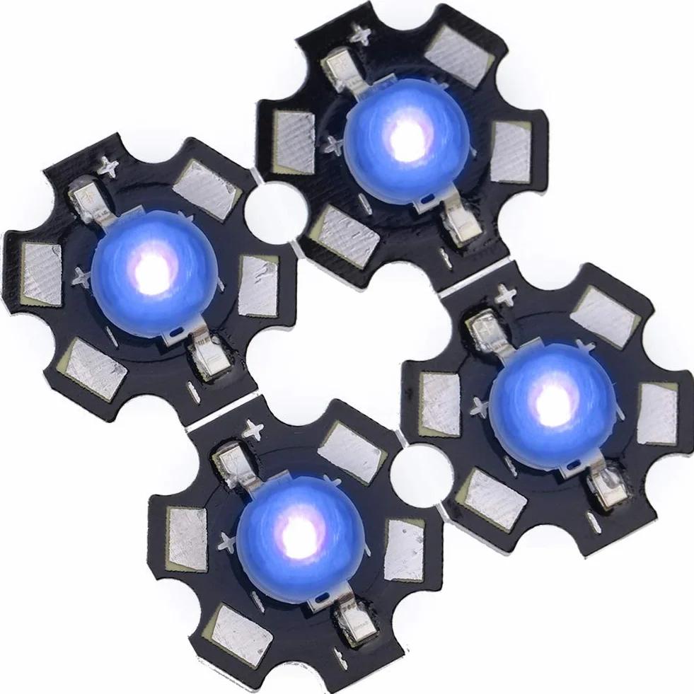 25 sztuk 3W LED ultrafioletowe światło chipowe 395nm-400nm wysokiej mocy UV koraliki diody chipy z aluminiową podstawą