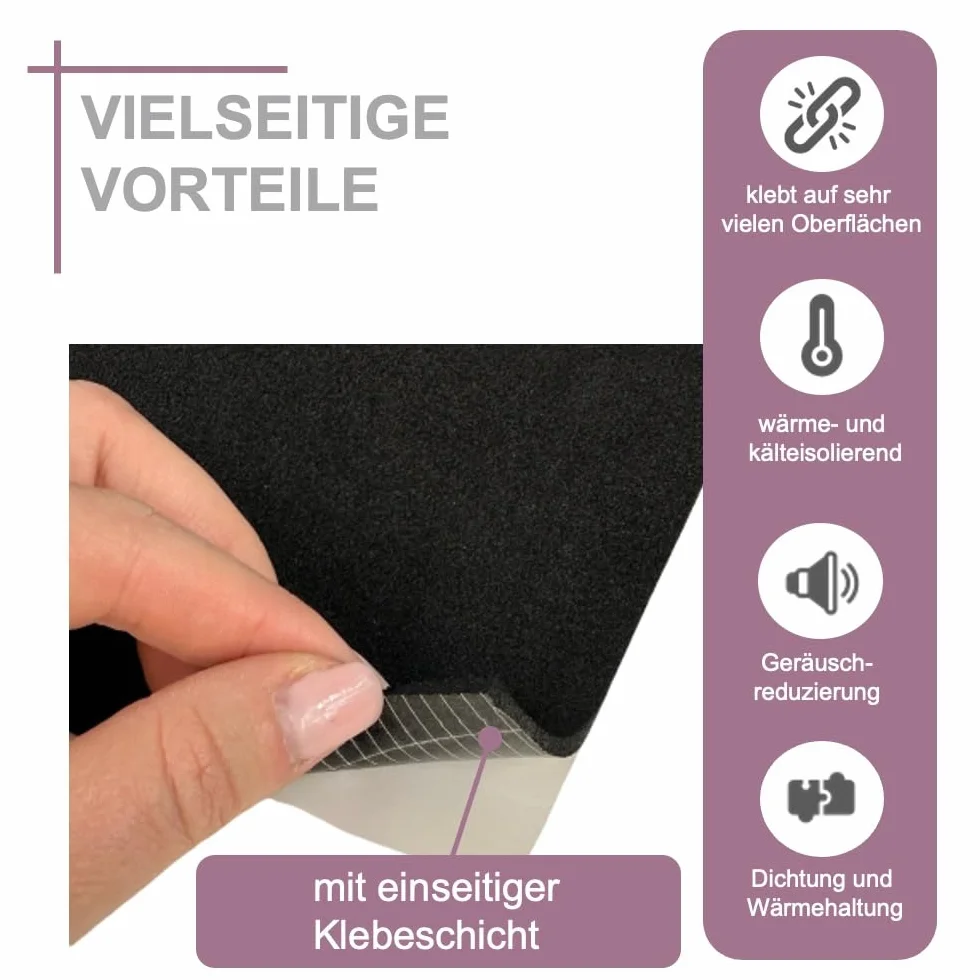 sarian® Paski z gumy piankowej z jednostronną warstwą klejącą – możliwa długość do 10 m i grubość 10 mm | izolacja | materiał izolacyjny | taśma uszczelniająca | EPDM