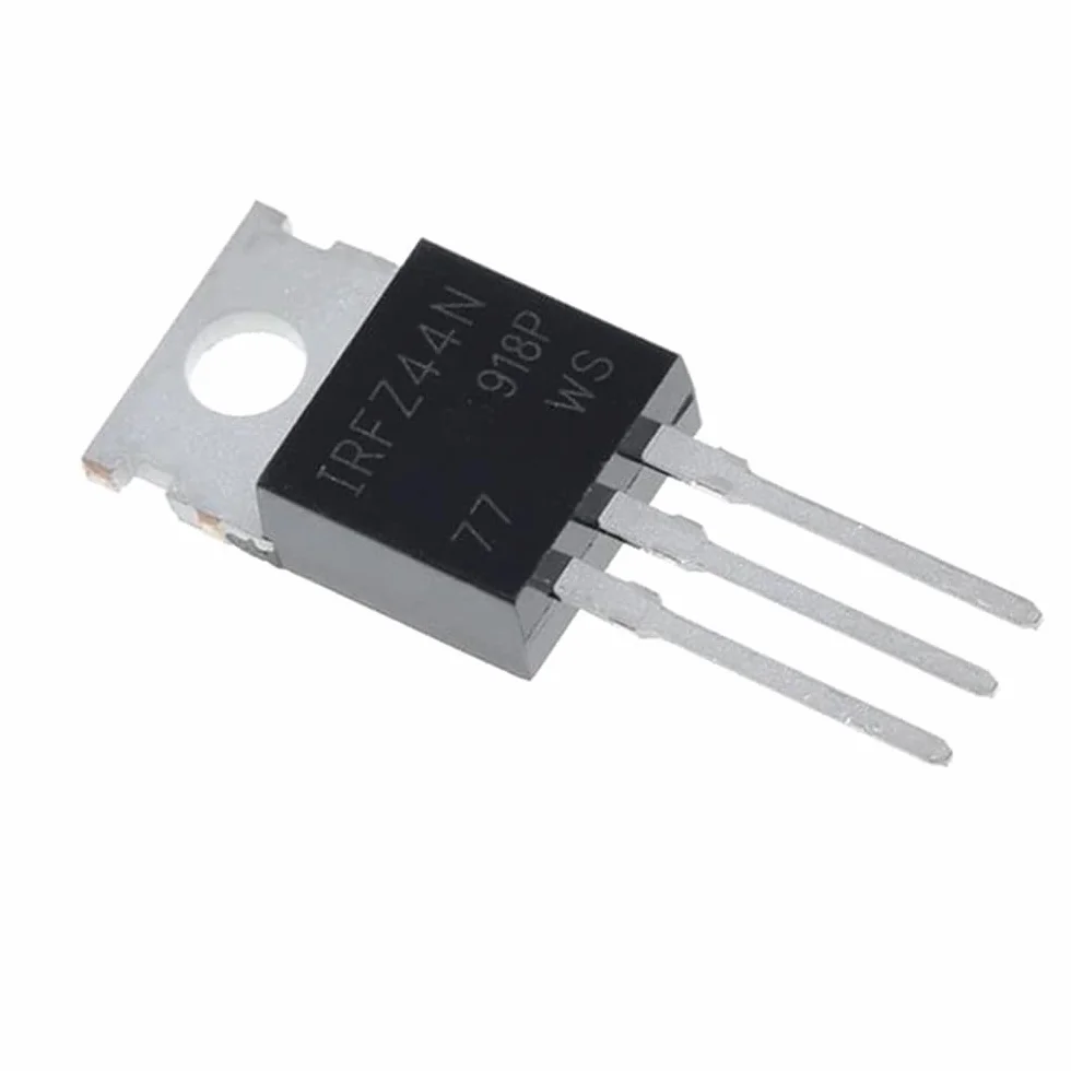 Tranzystor IRFZ44N IRFZ44 N-Channel International prostownik Power Mosfet 49A 55V z radiatorem, śrubokręt Philips