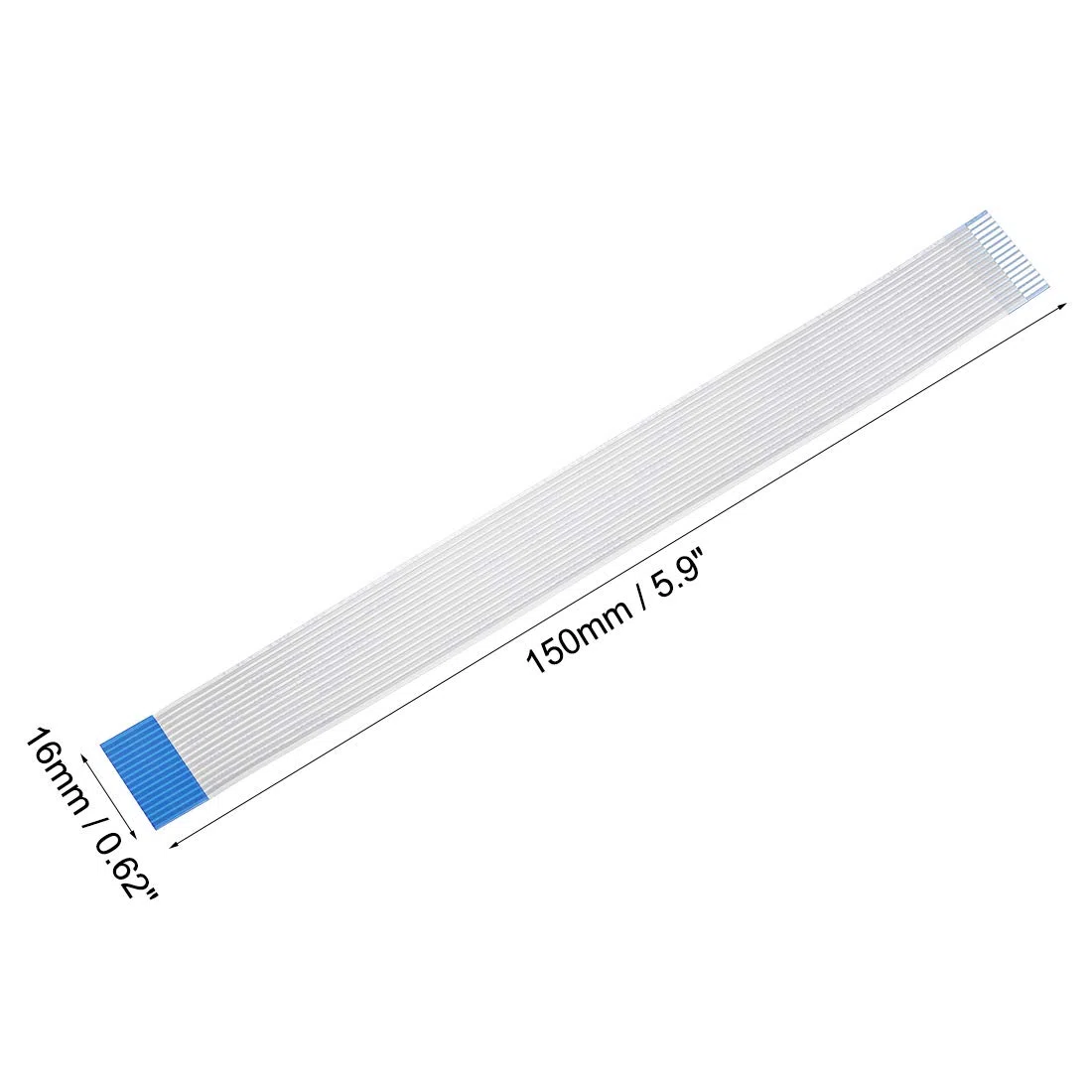 sourcing map Elastyczny płaski kabel 150 mm 1 mm Pitch 15 pinów FPC FFC elastyczny kabel płaski telewizor LCD samochodowy odtwarzacz audio DVD 10 szt. typ B