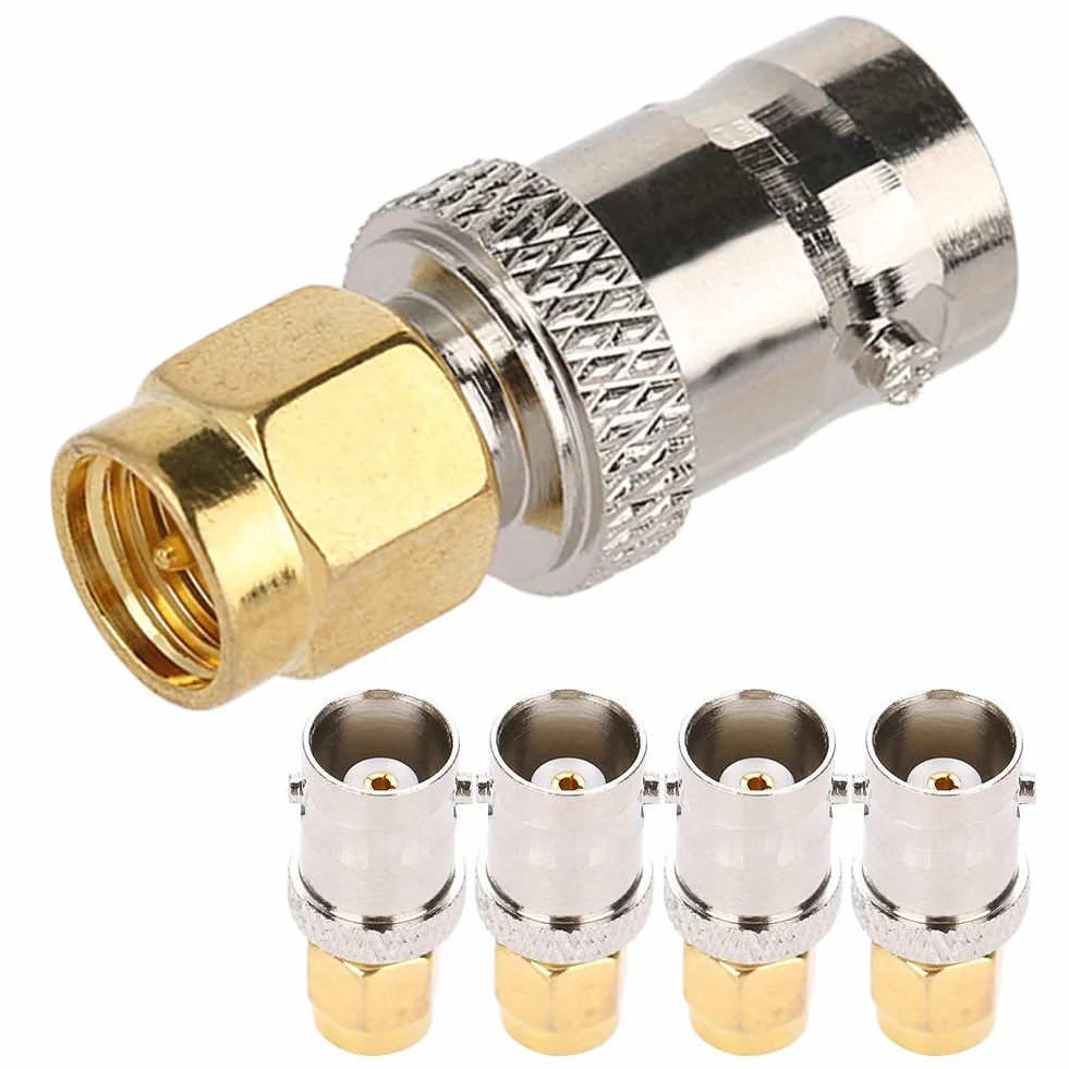 Sma Męski na Bnc żeński Bnc Sma Adapter Rf Mosiądz 5 Sztuk Całkowicie Miedziany Adapter Częstotliwości Radiowej Sma Bnc Adapter Rf Sma Męski Wtyk na Bnc żeńskie Gniazdo