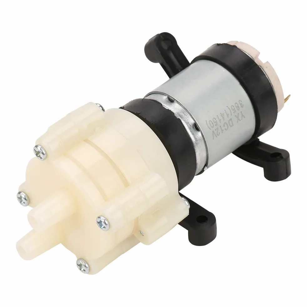 Membranowa pompa wodna 12V Mini elektryczna pompa wodna 1.5-2L/min ciśnieniowa pompa membranowa do maszyny do herbaty Fish Tank