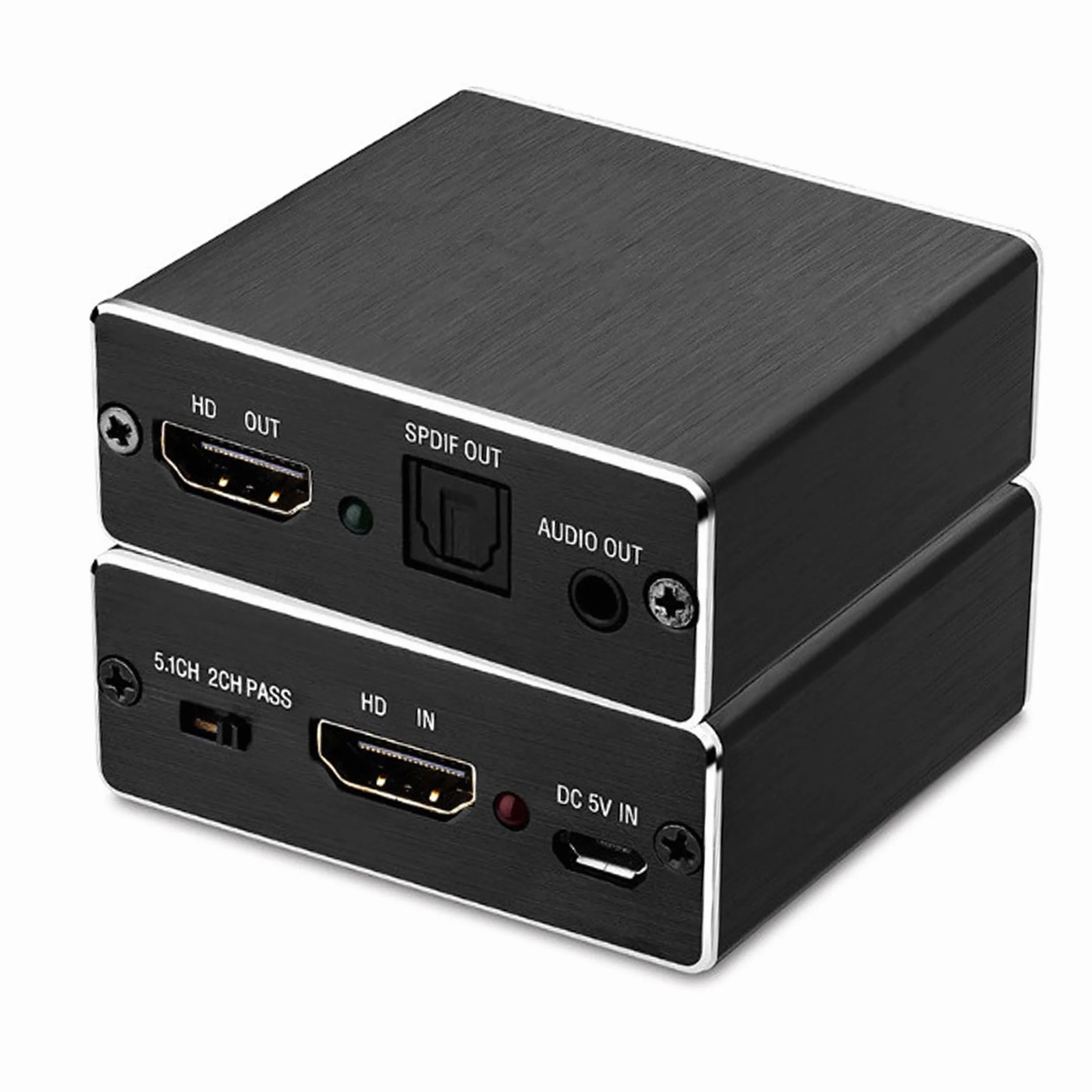 LICAEVEY 4K HDMI Audio Ekstraktor Rozdzielacz do Optycznego 3,5 Mm Aux Audio Adapter Converter Wsparcie HDCP Digital DTS 5.1 PCM 2.1CH Pass