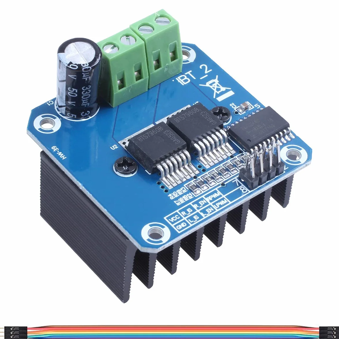BTS7960 moduł sterownika silnika ograniczenie prądu, moduł sterownika silnika 43 jeden High Power podwójny mostek DC H PWM Smart Car Board pojazd moduł sterownik do Arduino