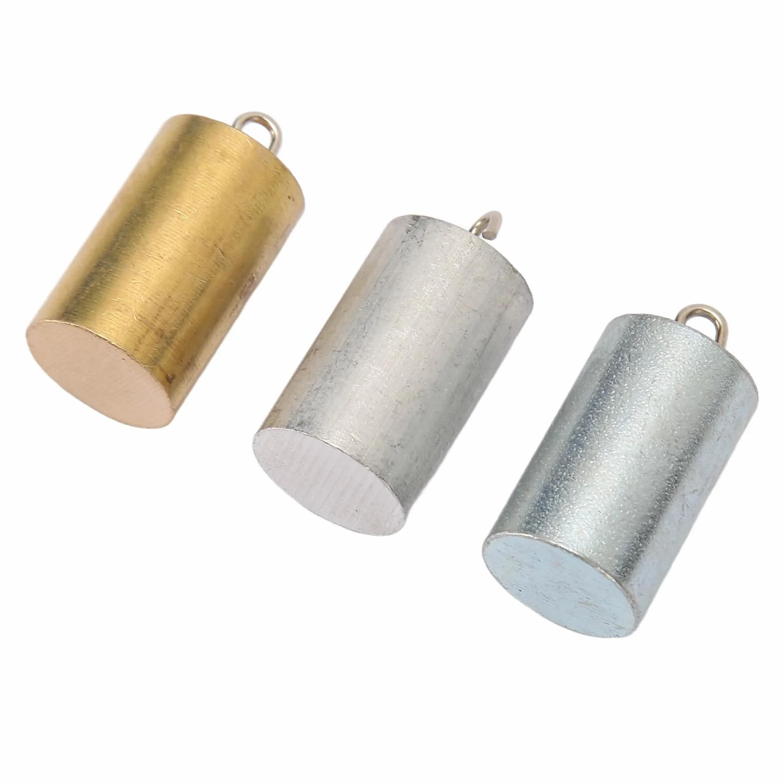 Zestaw Bloków o Gęstości Metalu 3 szt. Bloki o Gęstości Metalu Solidne Metalowe Bloki Masowe Miedź Żelazo Aluminiowy Styl Cylindra Zestaw Metalowych Cylindrów