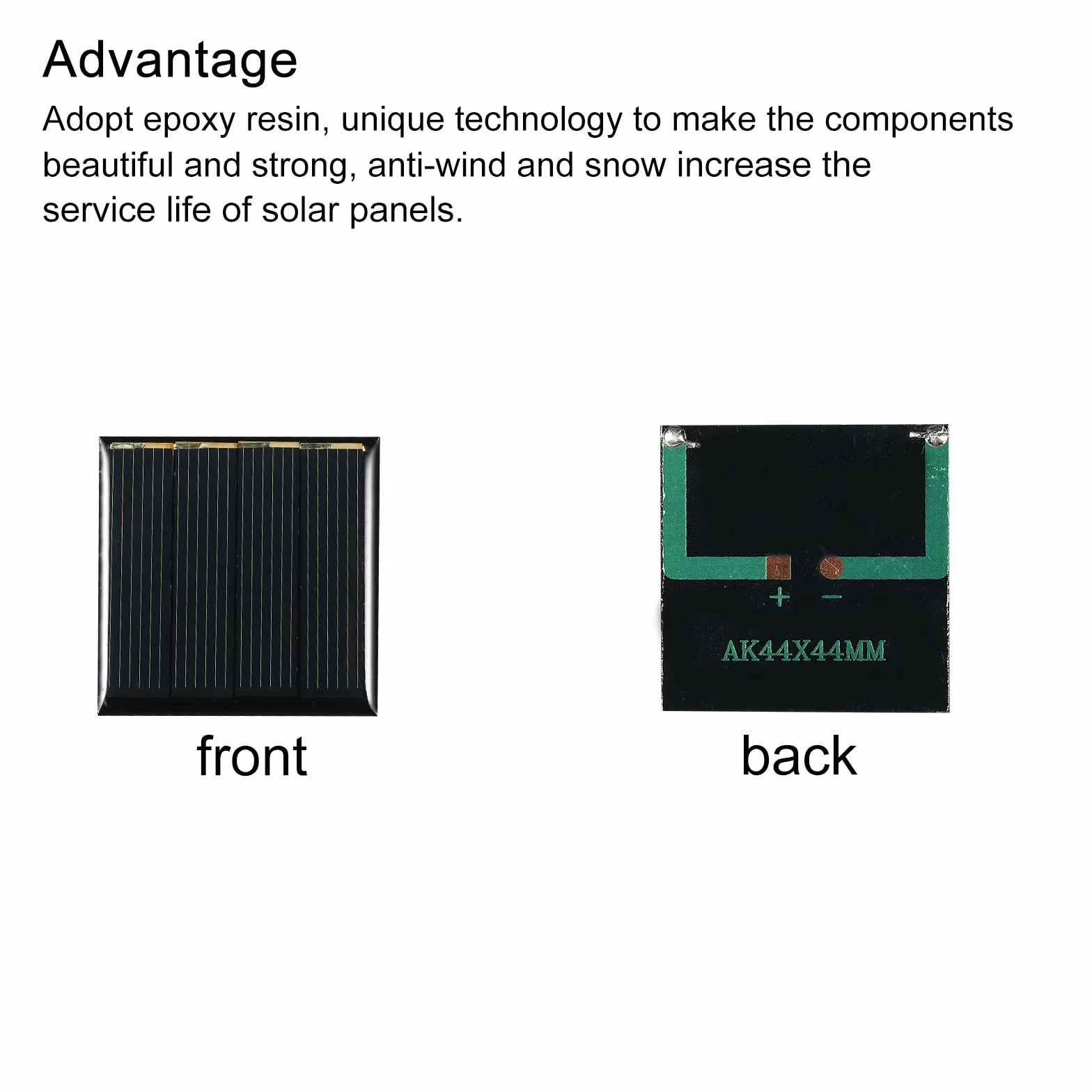 sourcing map Zestaw 10 sztuk kolektorów słonecznych mini panel słoneczny 2 V 110 mA 0,22 W