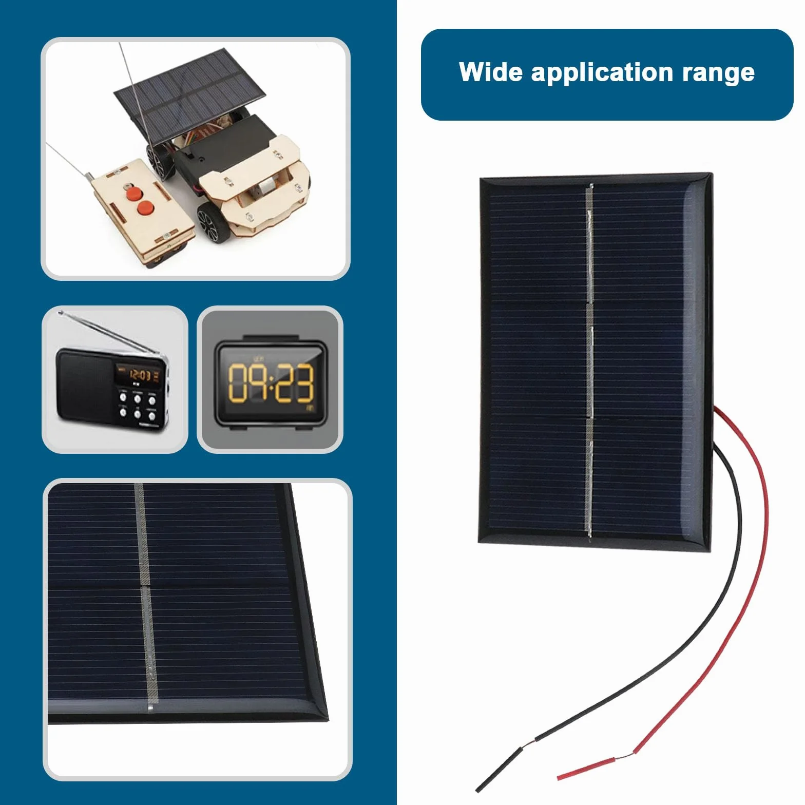 Miniaturowe panele fotowoltaiczne 60 x 80 mm, 1,5 V, 0,65 W, miniaturowe panele słoneczne, ogniwa fotowoltaiczne, zabawki solarne do energii słonecznej, DIY, projekty naukowe
