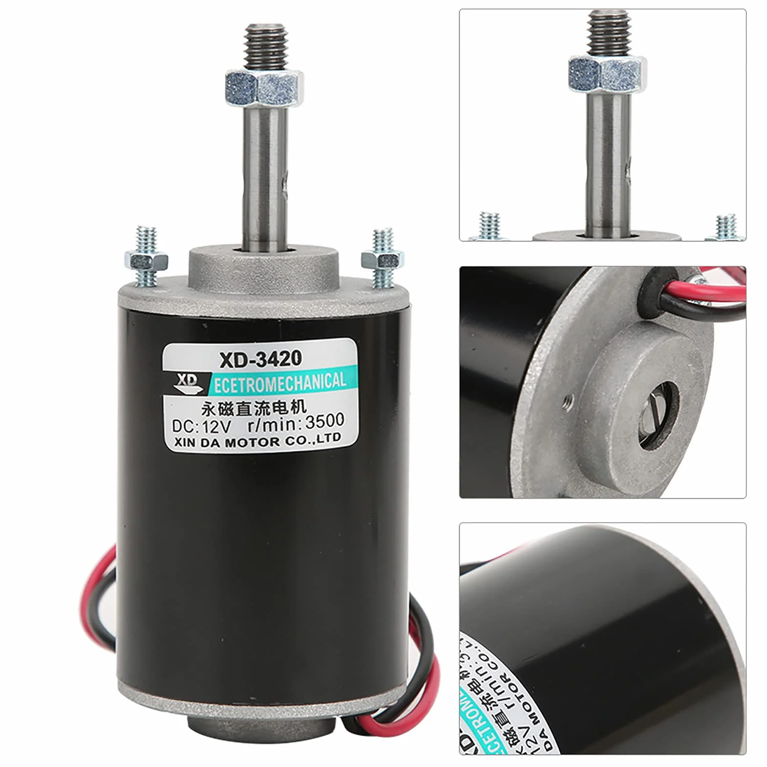 Silnik Prądu Stałego 12V 24V 200W Magnes Trwały 30W 3500 obr./min Mini Szczotkowany