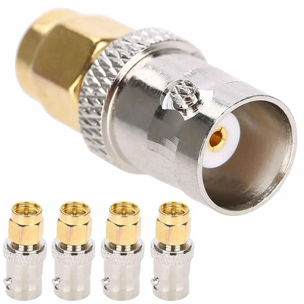 Sma Męski na Bnc żeński Bnc Sma Adapter Rf Mosiądz 5 Sztuk Całkowicie Miedziany Adapter Częstotliwości Radiowej Sma Bnc Adapter Rf Sma Męski Wtyk na Bnc żeńskie Gniazdo