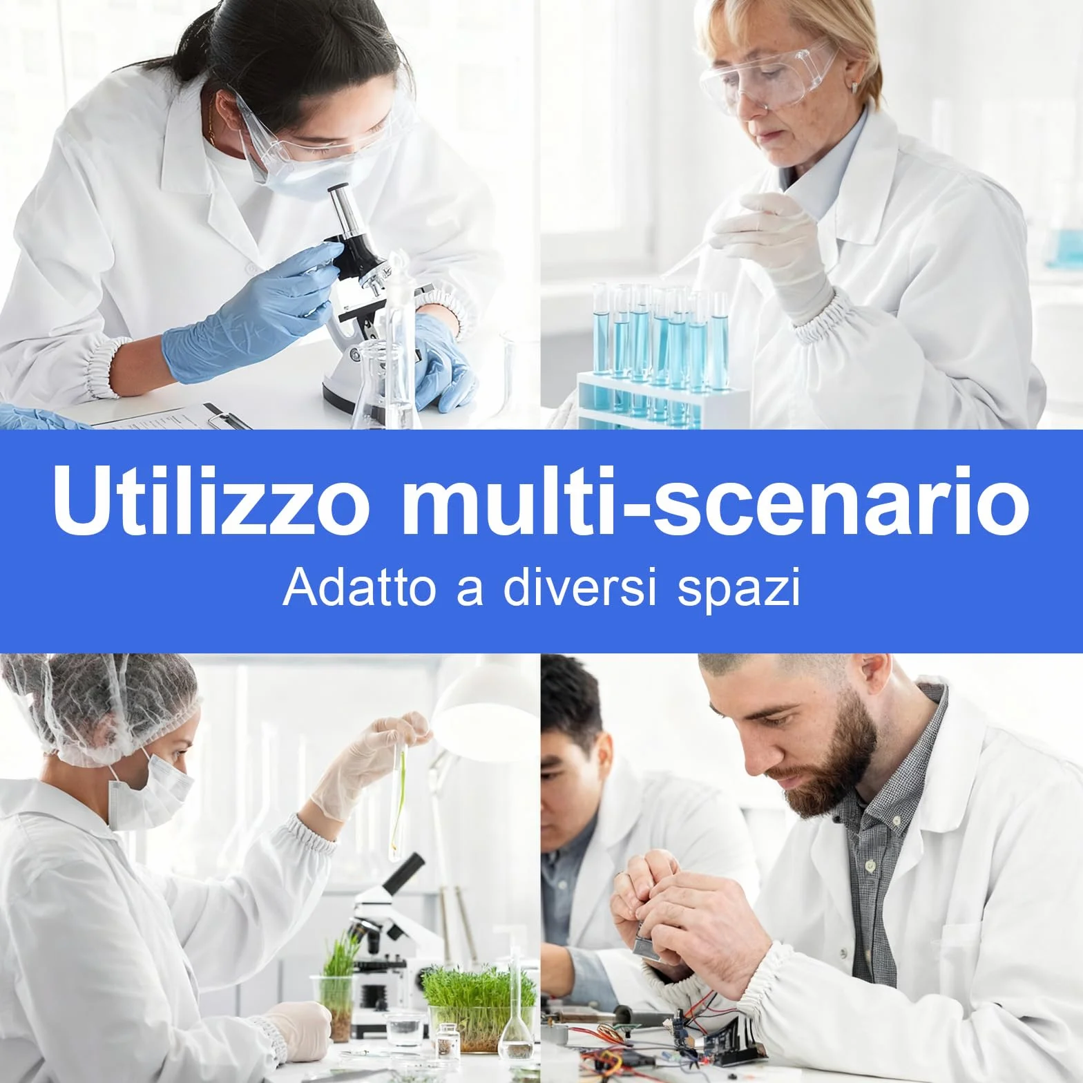 1 Biały fartuch laboratoryjny, fartuch laboratoryjny dla kobiet mężczyzn biały fartuch medyczny laboratorium medyczne płaszcz