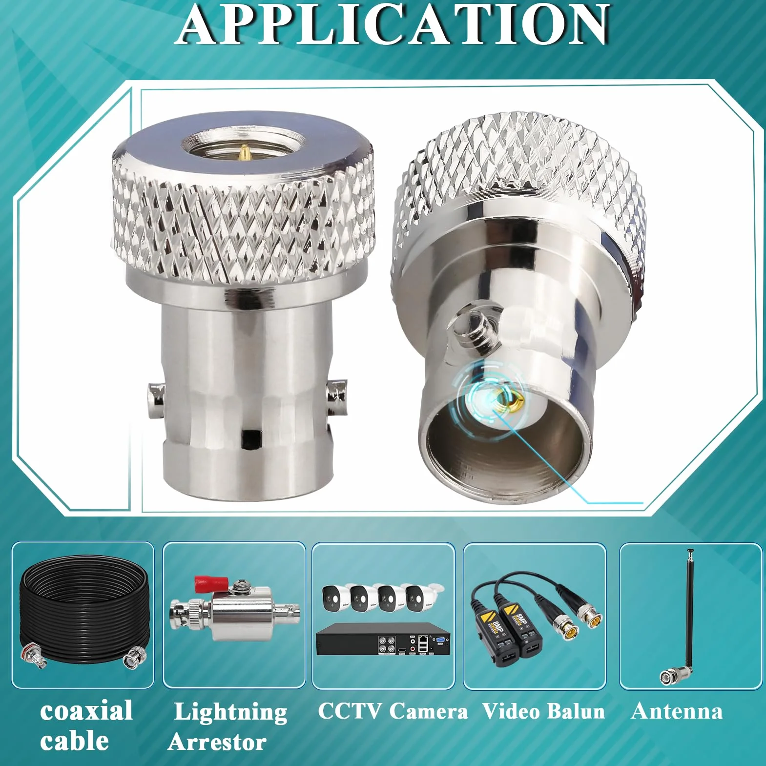 TUOLNK SMA-Stecker auf BNC-Buchse HF-Koax-Anschluss für Funkgerät Walkie Talkie HF-Koaxialadapter BNC auf SMA-Koax-Adapter 2 Set