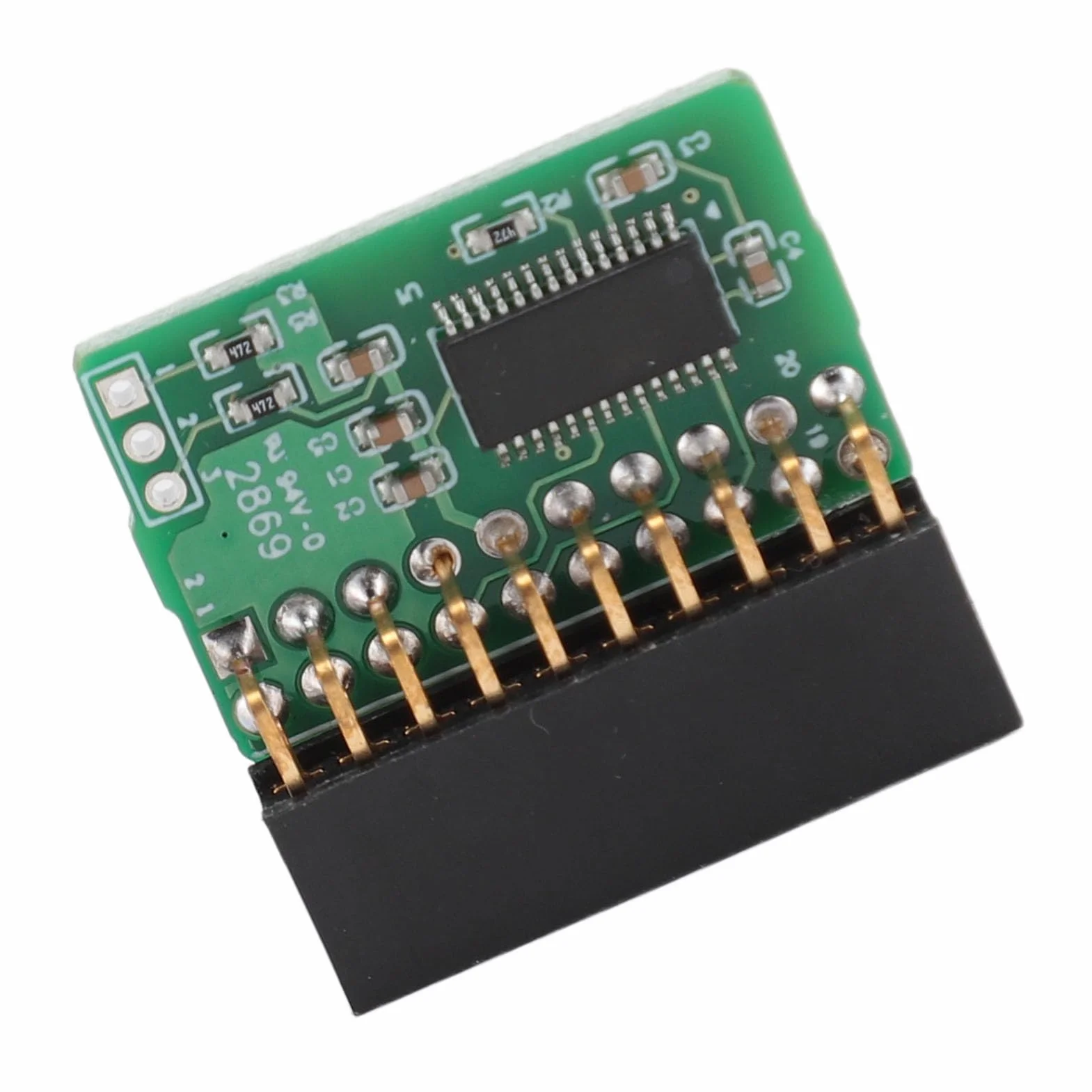 Moduł TPM2.0 Moduł LPC 20Pin dla SuperMicro AOM TPM 9665V TCG 2.0, Wymienny moduł Bezpieczeństwa TPM 2.0, łatwa Instalacja, Konstrukcja Pionowa