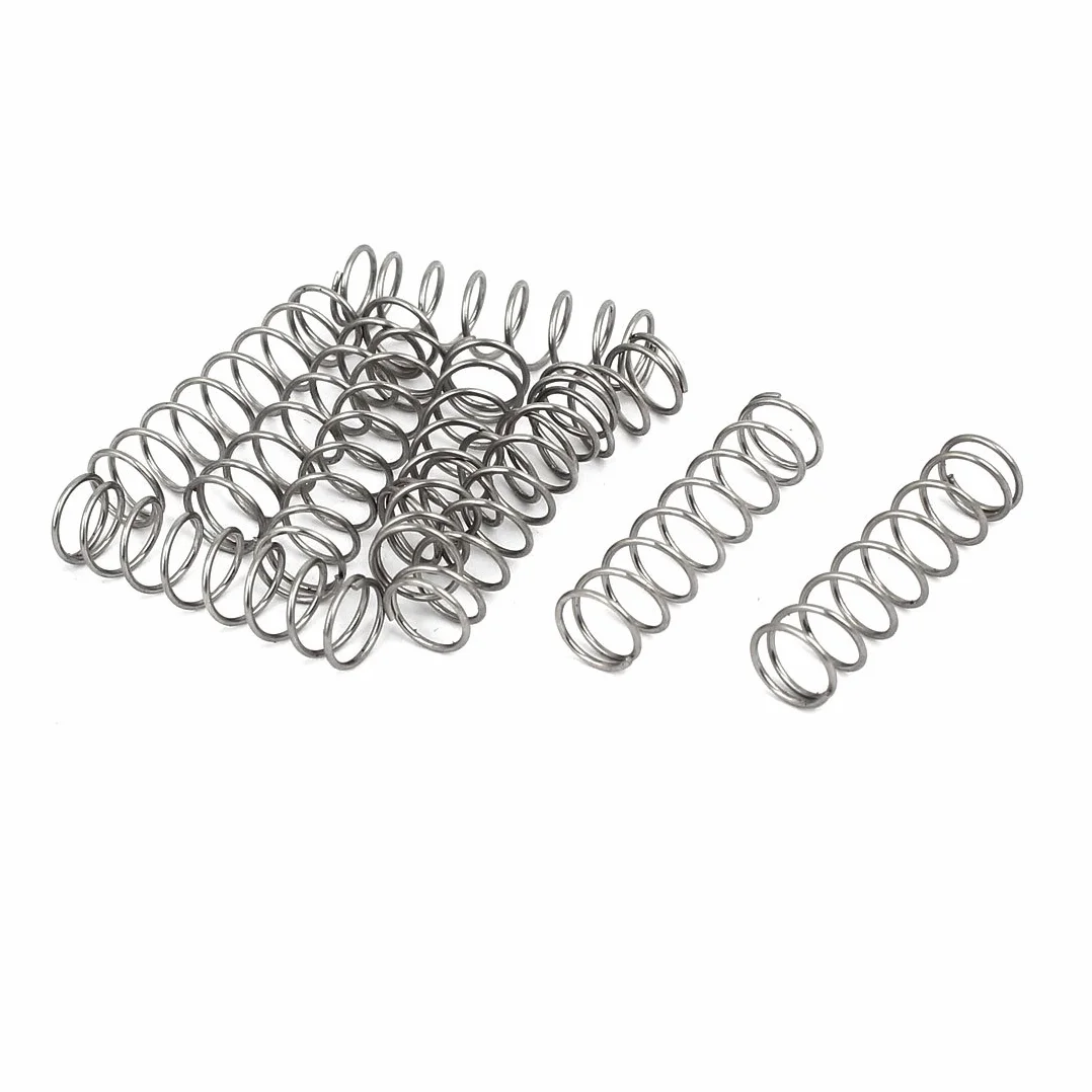 sourcingmap 0,7 mm x 8 mm x 30 mm 304 stal nierdzewna sprężyny kompresyjne 10 szt.