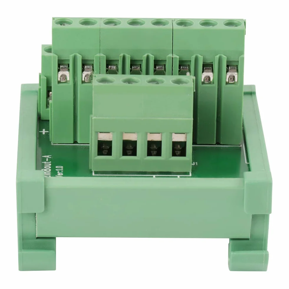 Modulplatine 2-in-8-polige Modul-Breakout-Platine DIN-Schienen- und Schalttafelmontage Power Distribution