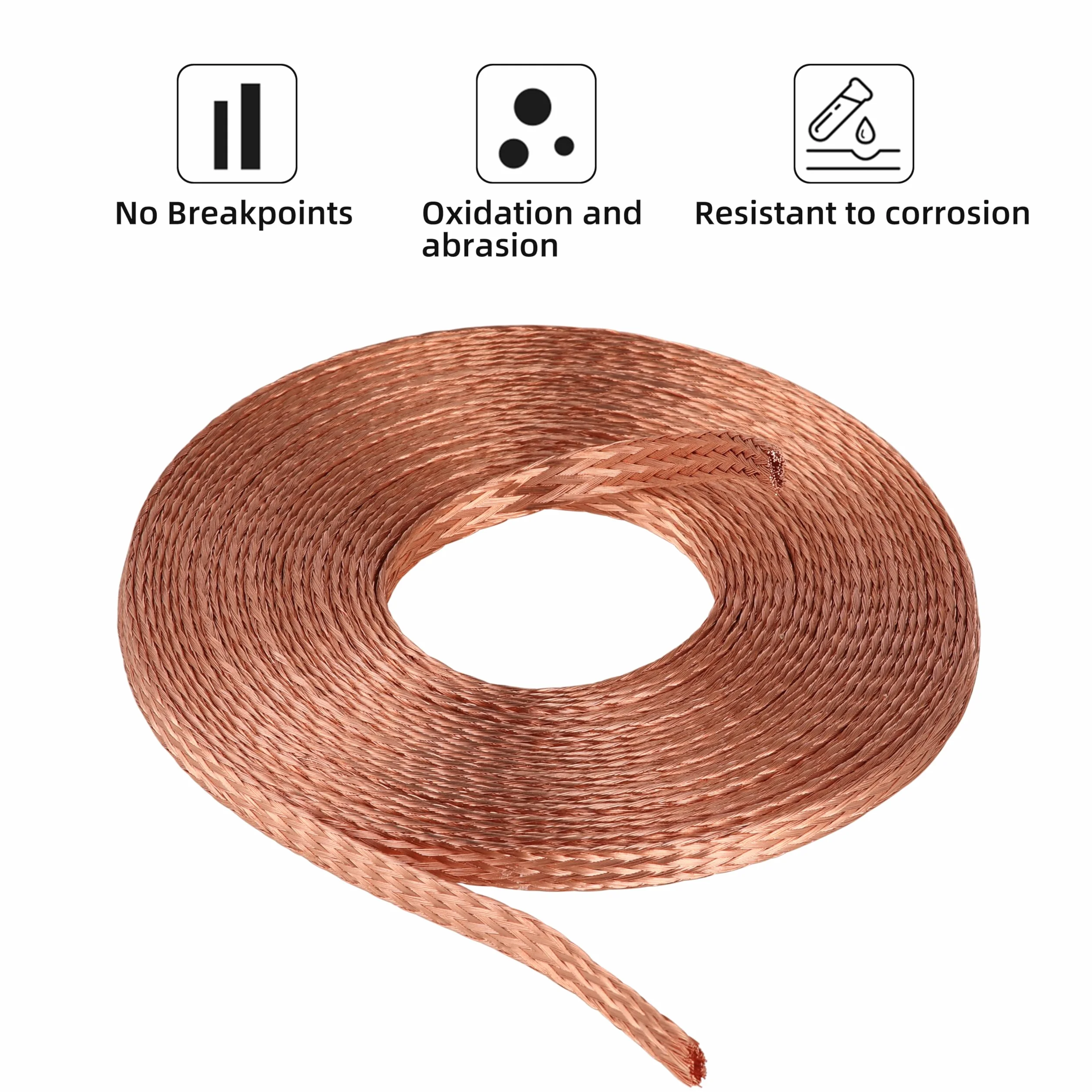 Płaski kabel miedziany uziemiający 6 mm 2,5 mm² 6 m 20 m