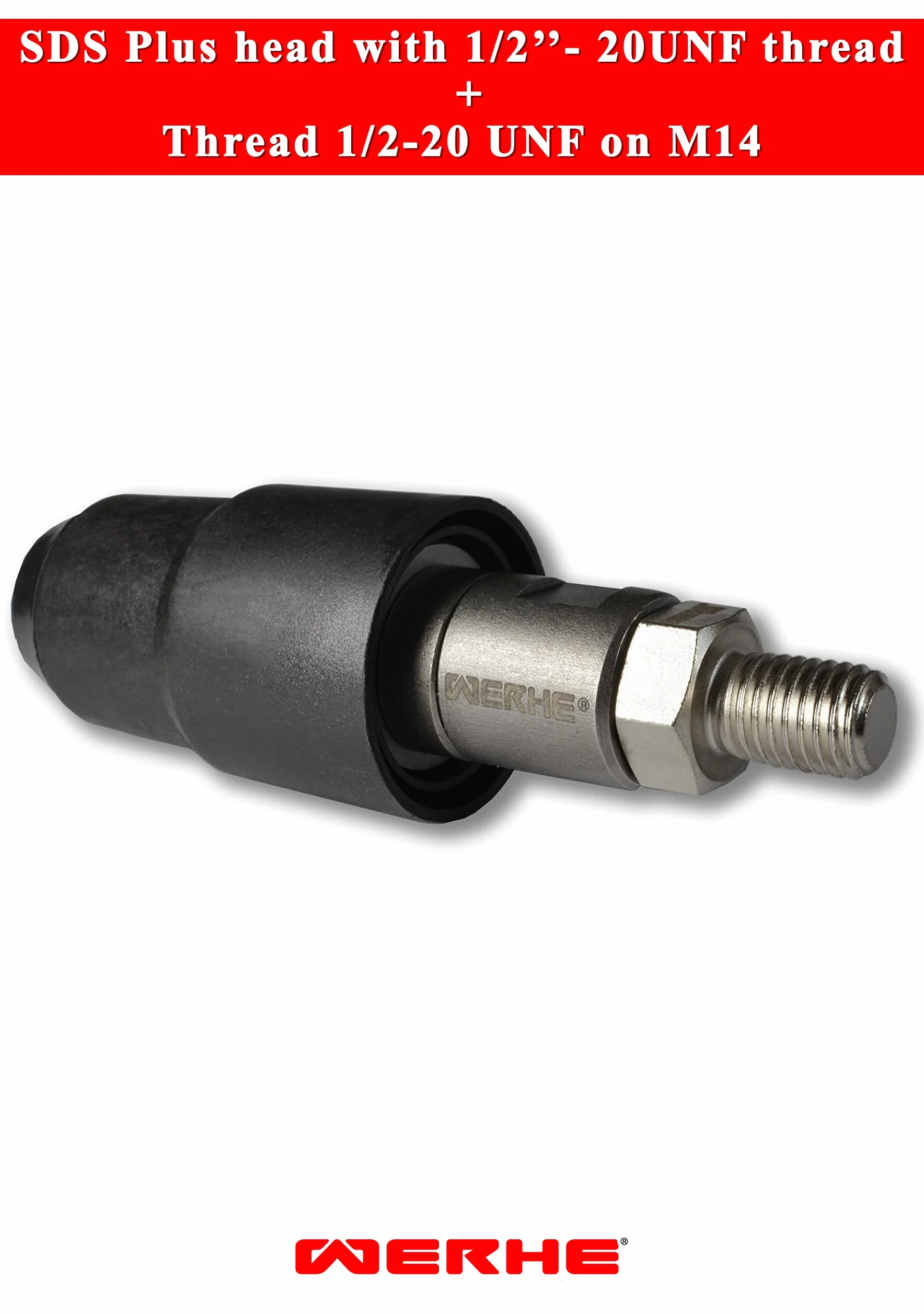 Adapter gwintowy WERHE 1/2-20UNF M14 do mieszadeł wiertarskich