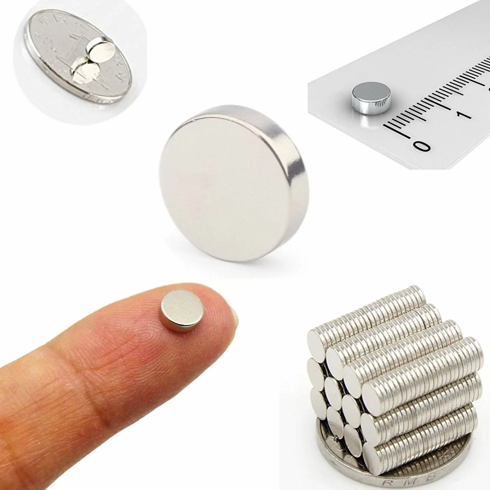 Magnesy neodymowe N52 5x1 mm 100 sztuk okrągłe NdFeB