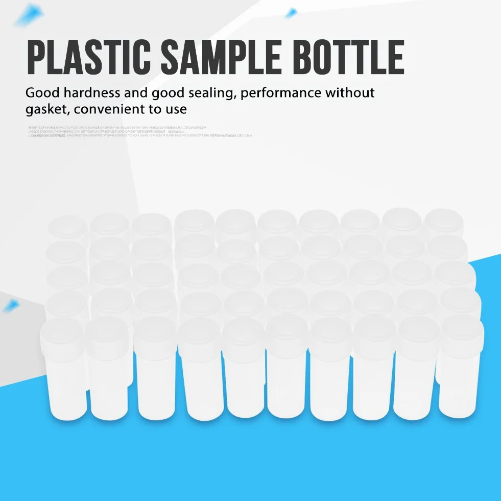 50 sztuk plastikowych butelek na pr¨®bki, 5 ml Ma?a przezroczysta butelka, przezroczyste butelki podr¨®?ne, z pokrywkami, do ?adowania pasty, cia? sta?ych, nasion, przedmiot¨®w ziarnistych