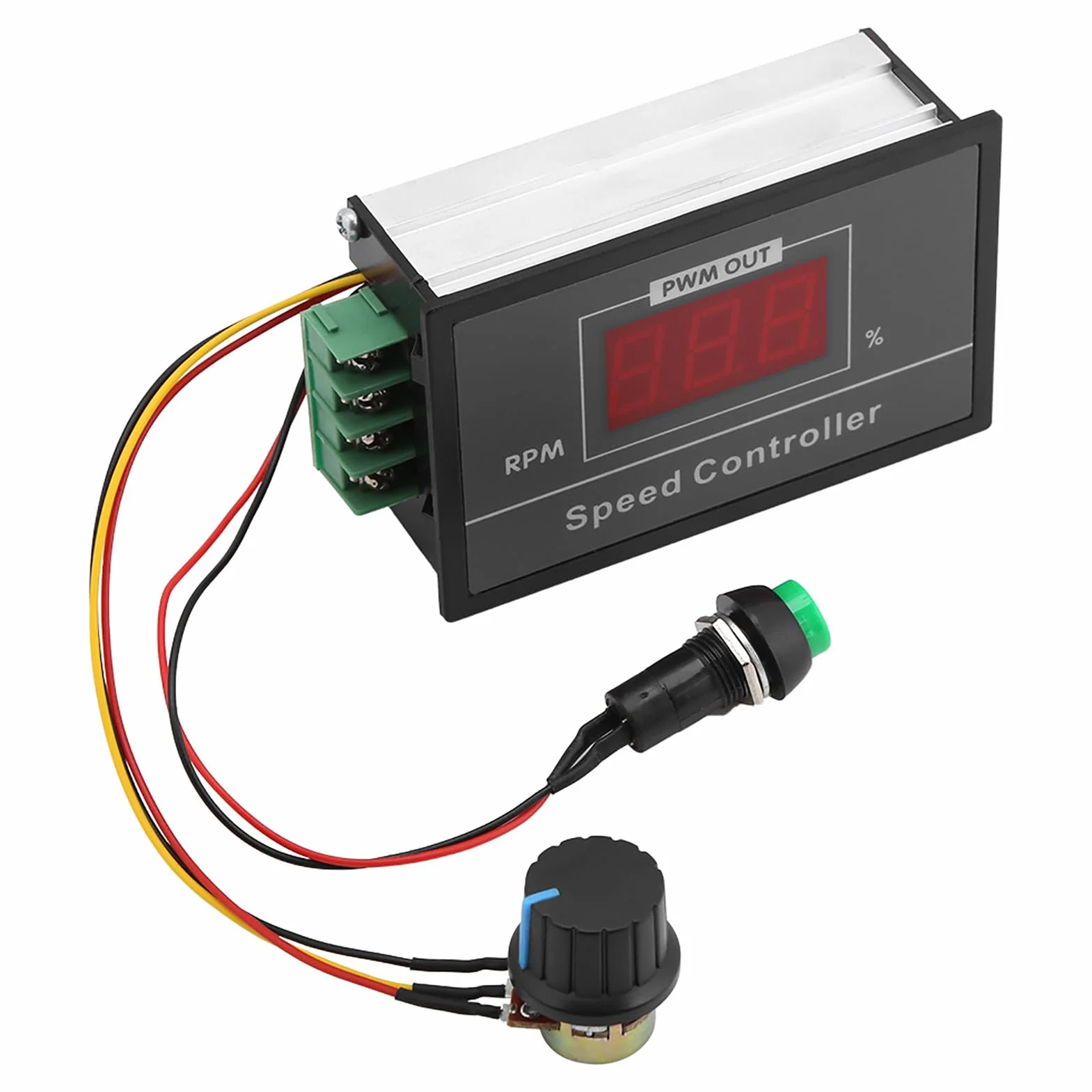 Regulator Prędkości Silnika DC, 6-60V, 30A, z Wyświetlaczem LED, PWM