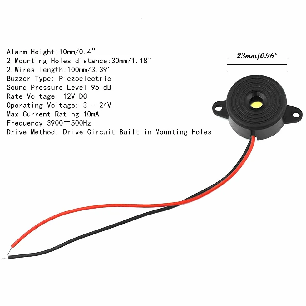 5 sztuk DC 3-24V 85DB Elektroniczny Brzęczyk Piezo dźwięk dźwięk alarm elektroniczny migający sonda alarmu komputerowego, ksero, alarm, zabawki elektroniczne