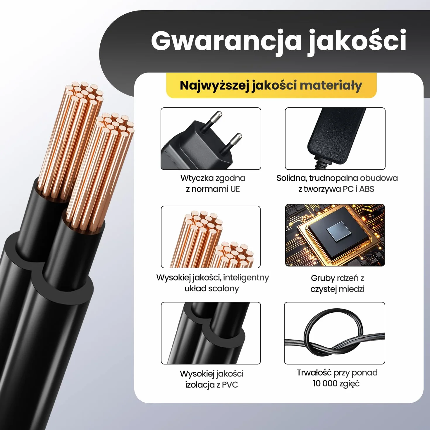 Adapter zasilacza 9 V 0,5 A 4,5 W 1,8 m, adapter przełączający AC-DC (wejście 100 – 240 V, wyjście 9 V 0,5 A), DC 9 V 5,5 x 2,1 mm, wtyczka transformatorowa do montażu na ścianie