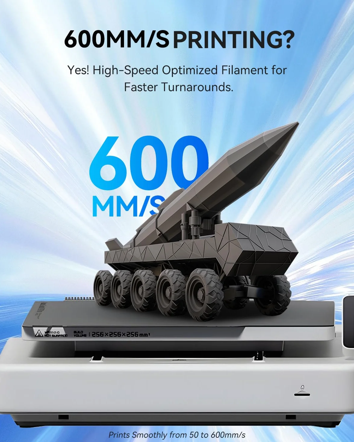 JAYO Rapid Matte Filament PETG 1,75 mm High Speed 50-600 mm/s Szary Matowy 1,1 kg