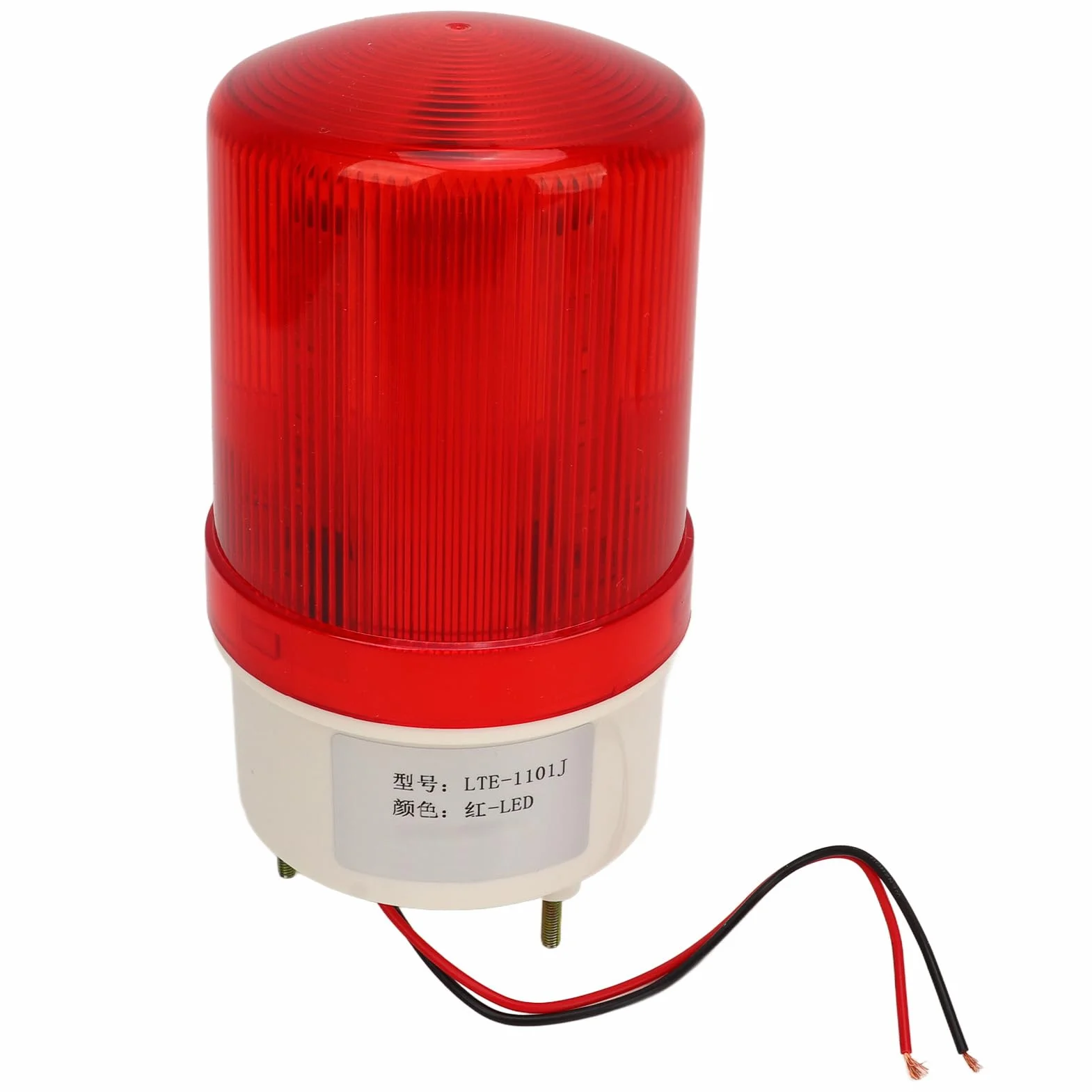 Przemysłowe światła Ostrzegawcze LED Strobe Beacon 120dB Czerwona Obrotowa o Dużej Głośności AC110V-120V z Brzęczykiem 90dB (24V)