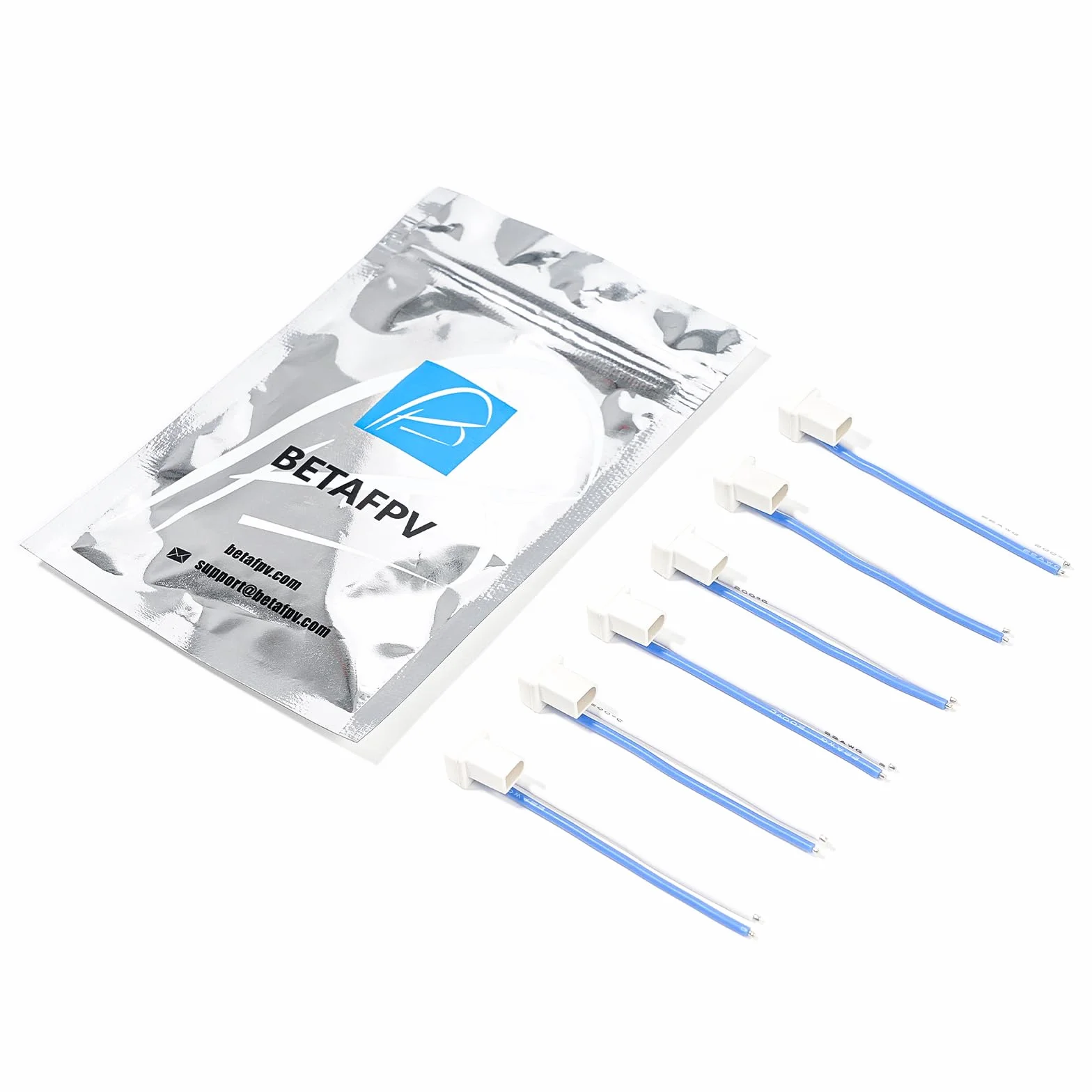 BETAFPV 6 szt. przewodów BT2.0 U Pigtail z męskim złączem 40 mm 22AWG, 180° w kształcie litery U, ultralekki przewód do dronów 1S FPV Micro Whoop Drone Quadcopters