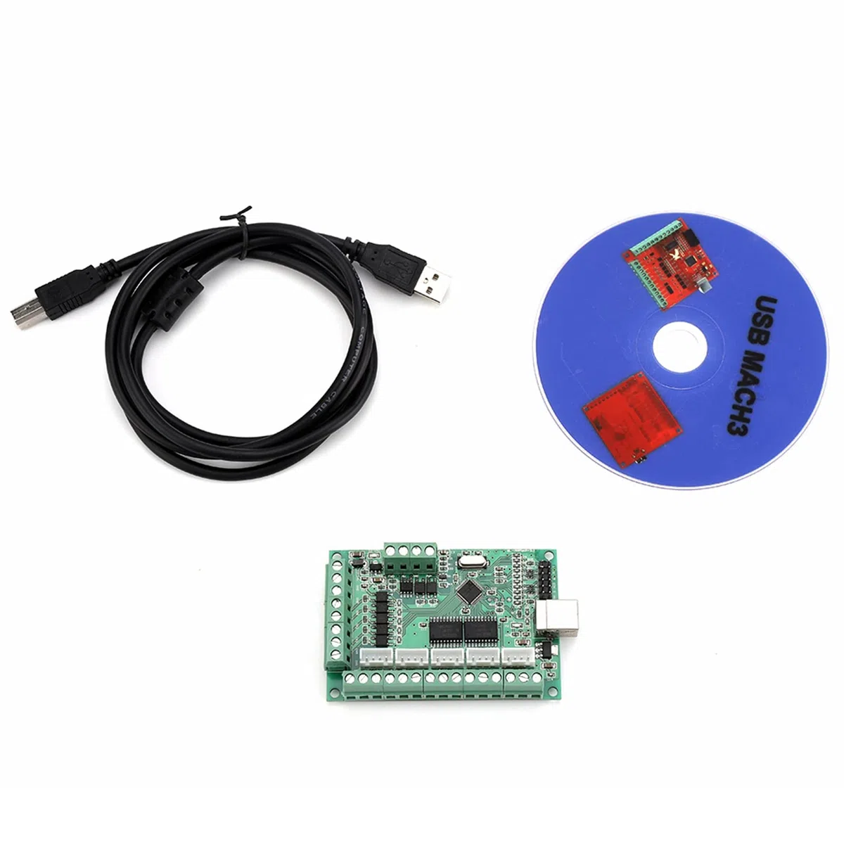 USB CNC Breakout Board Schnittstellenkarte CNC Interface Board Motion Graviermaschinensteuerung mit USB-Kabel