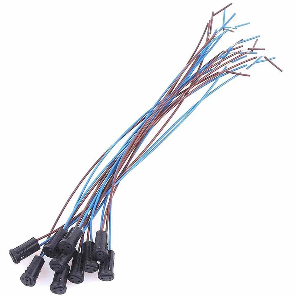 20 sztuk G4 Wtyczka kablowa, podstawa żarówki Ceramiczny uchwyt na lampę G4 20 cm Gniazda lampy 12 V do żarowych Halogenowe złącze LED - Niebieski