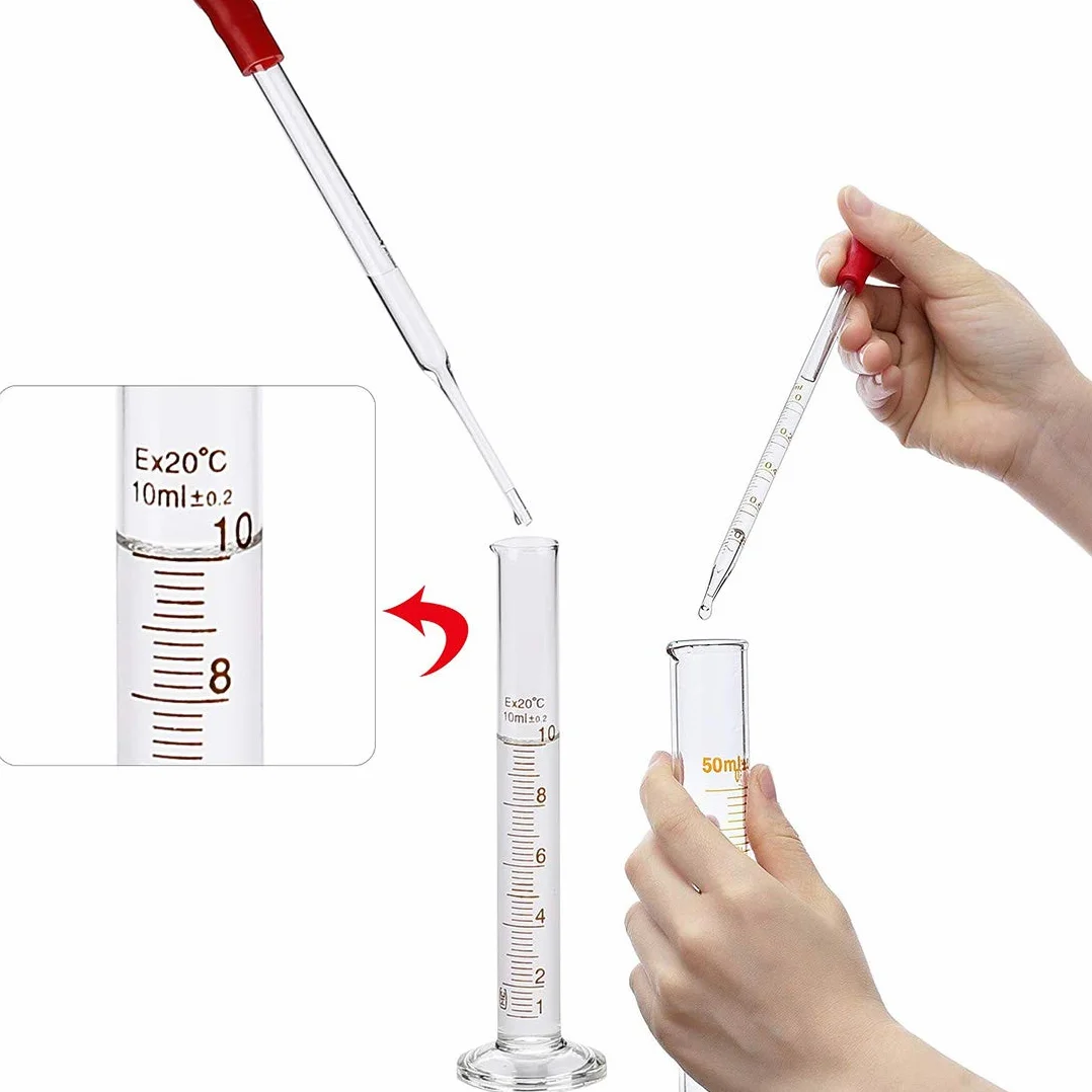 JESSTOLO Szklane butelki Erlenmeyer 50 ml zestaw 7 elementów