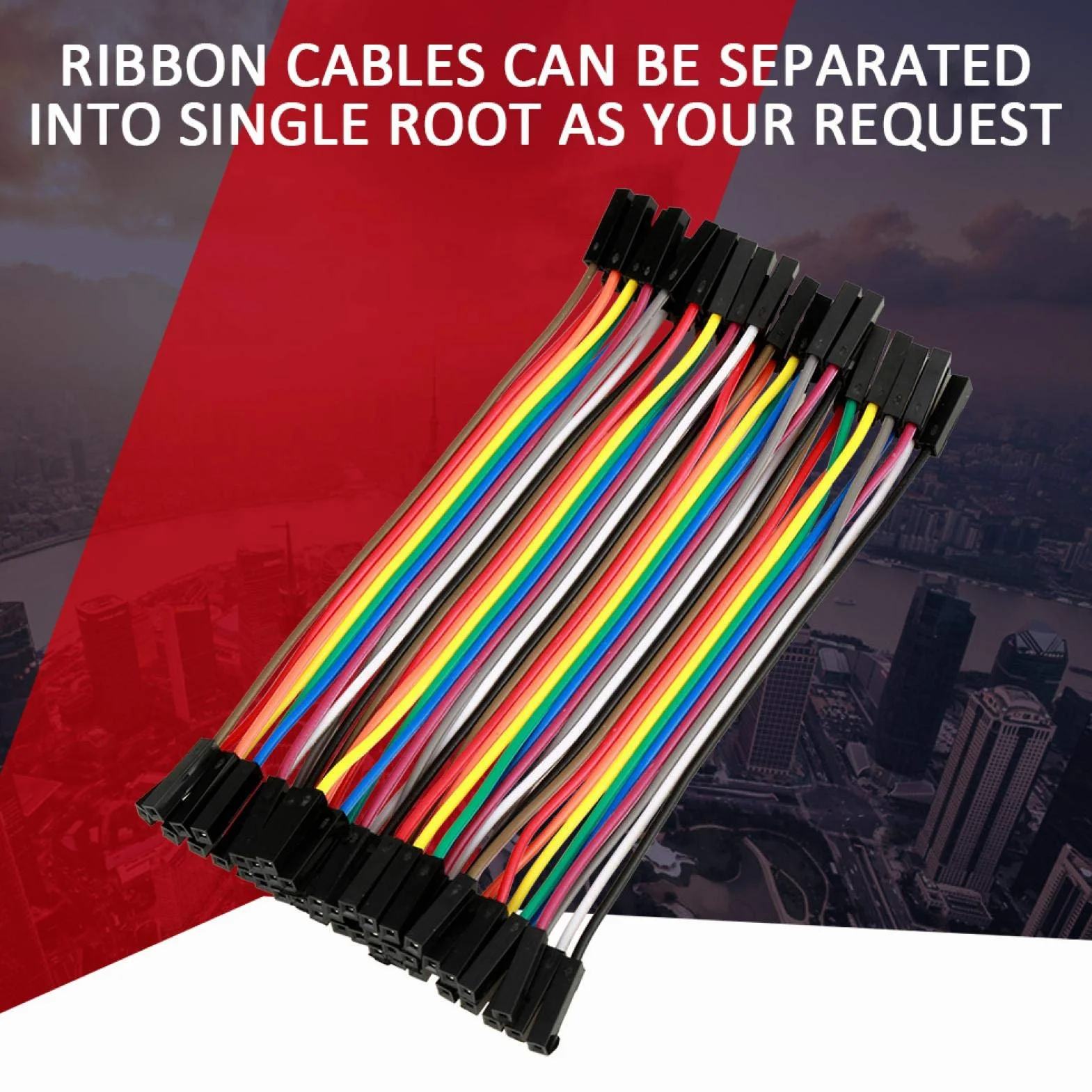 Kabel elektroniczny Akozon 5 sztuk kolorowe 10cm kable Dupont Breadboard zestaw przewodów zworek 40pin kobieta żeńska do kabli Arduino