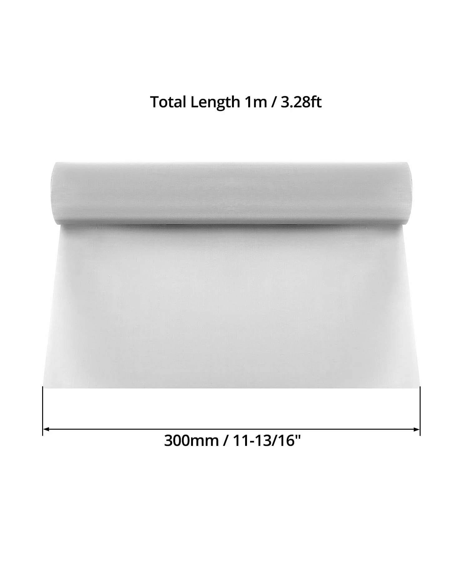 QWORK® Siatka druciana ze stali nierdzewnej 304, 30 * 100cm, siatka 120, siatka druciana do filtracji
