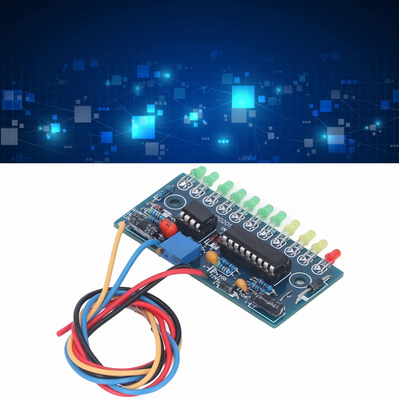 Funny 10 LED Wskaźnik Poziomu Dźwięku LM3915 Zestaw do Samodzielnego Montażu Elektroniczny Dźwięk Analizator Widma Wskaźnik Poziomu Suite moduł do Nauki Elektroniki