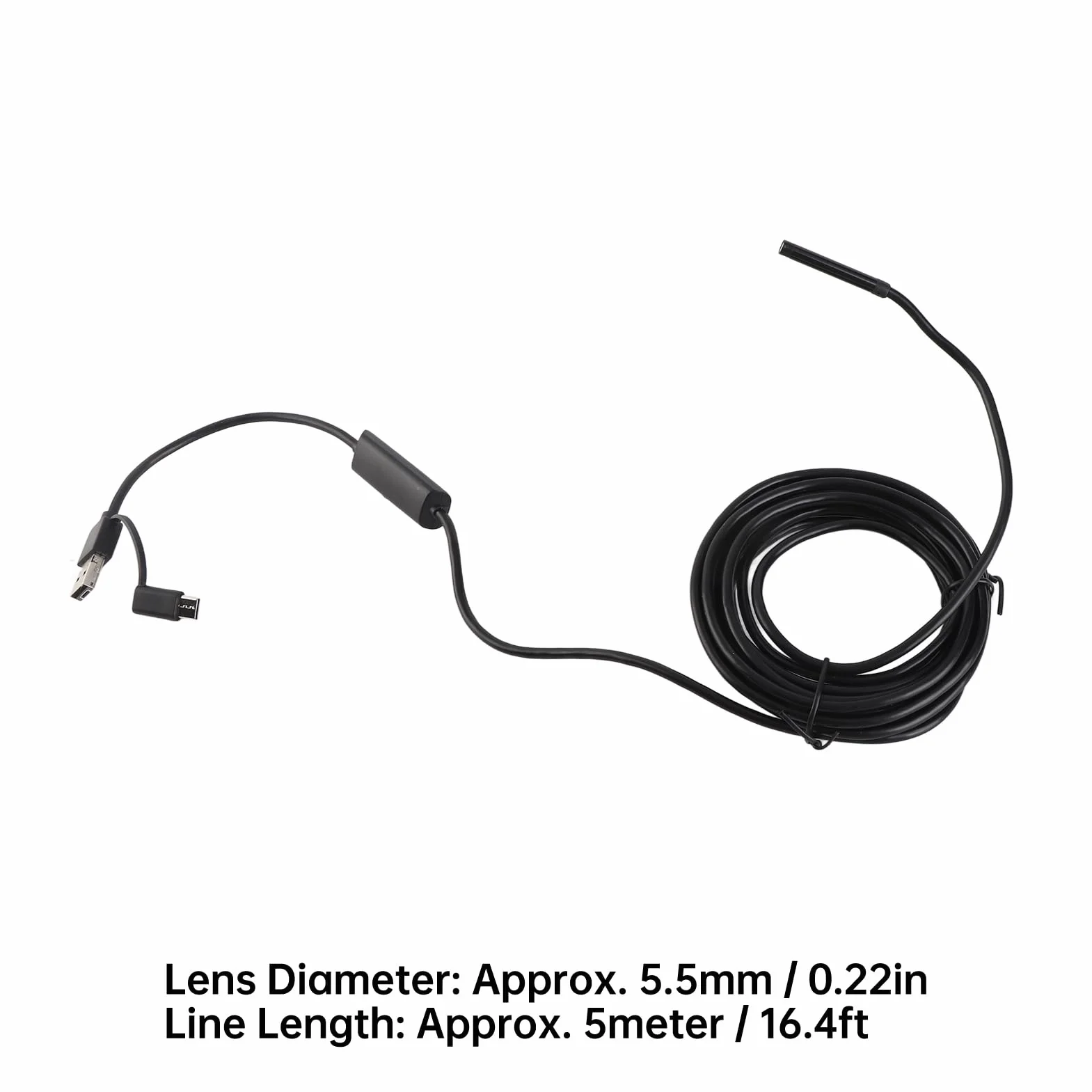 Endoskopowa Kamera Inspekcyjna 3 w 1 USB Wodoodporny Boroskop ze światłem LED