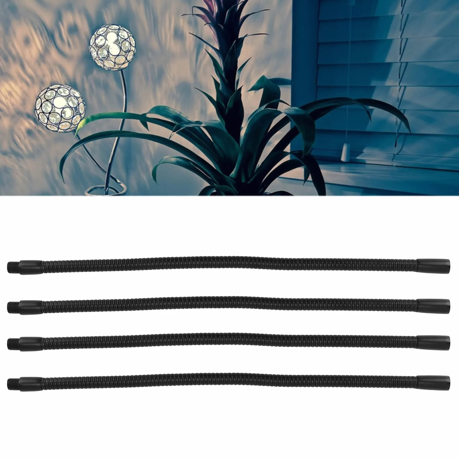 4 szt. Elastyczne ramię Węża Typu gęsia szyja Rura Aluminiowa 10mm Kaliber stół Lampa Biurkowa wąż Oprawy Oświetleniowe (30cm)