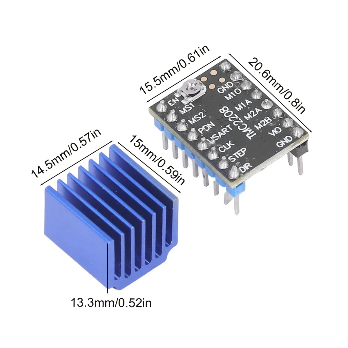 Moduł Sterownika Silnika Krokowego Moduł Sterownika Silnika Moduł Sterownika Silnika Krokowego TMC2208 Układ Sterownika V2.0 Sterownik Silnika Drukarki 3D