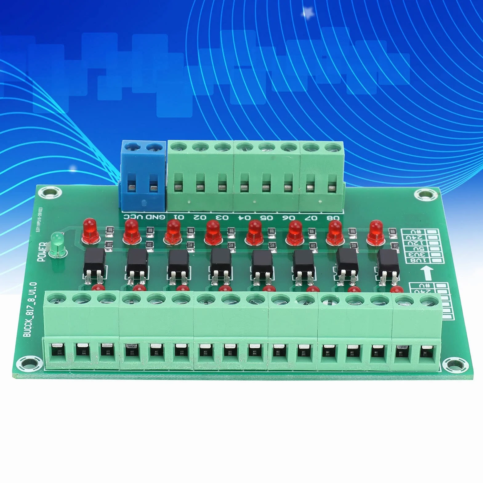 Moduł Izolacji Optycznej Walfront Częstotliwość Przełączania Granicznego 20KHZ 8-kanałowy Konwerter Izolatora Transoptor Płytka Konwertera Sygnału PLC 12V do 3.3V