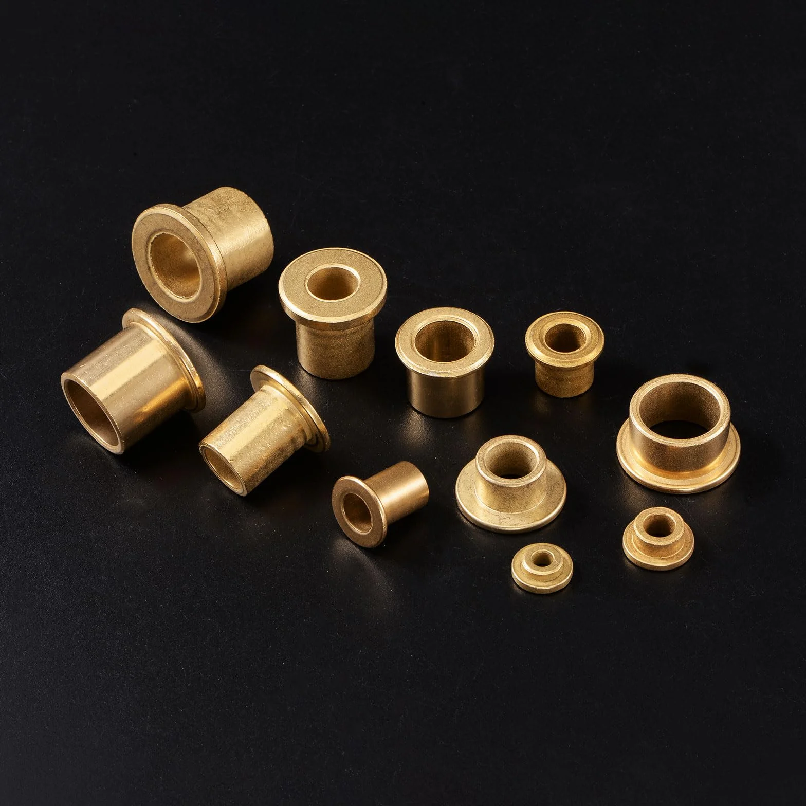 QUARKZMAN Tuleja Kołnierz 8mm Średnica 12mm OD 2mm Grubość Brąz Samo-Smarujące