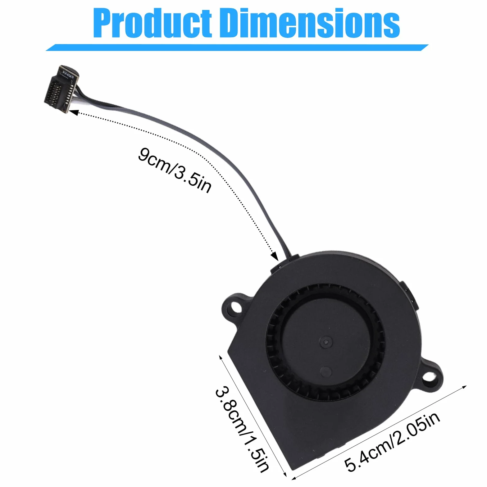 Wentylator Chłodzący Hotend do Drukarki 3D DC24V 5015 do Bambu Lab P1P/P1S, 50x50x15mm Podwójne Łożysko Kulkowe 4,08W 0,22A 7800 ± 10% Obr/Min z Linią Kablową
