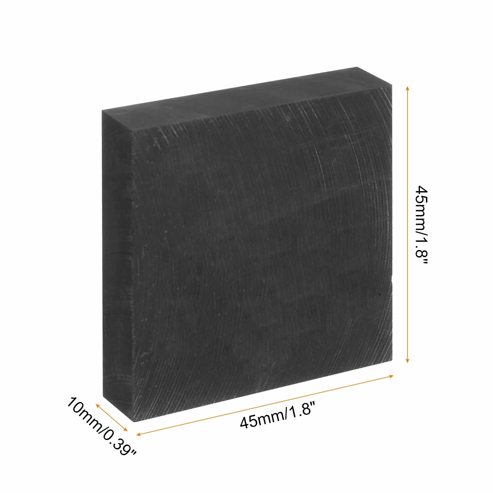 QUARKZMAN Blok grafitowy sztabka prostokątna płyta elektrody grafitowej 45 x 45 x 10 mm do odlewania topiącego, elektrolizy, 8 sztuk