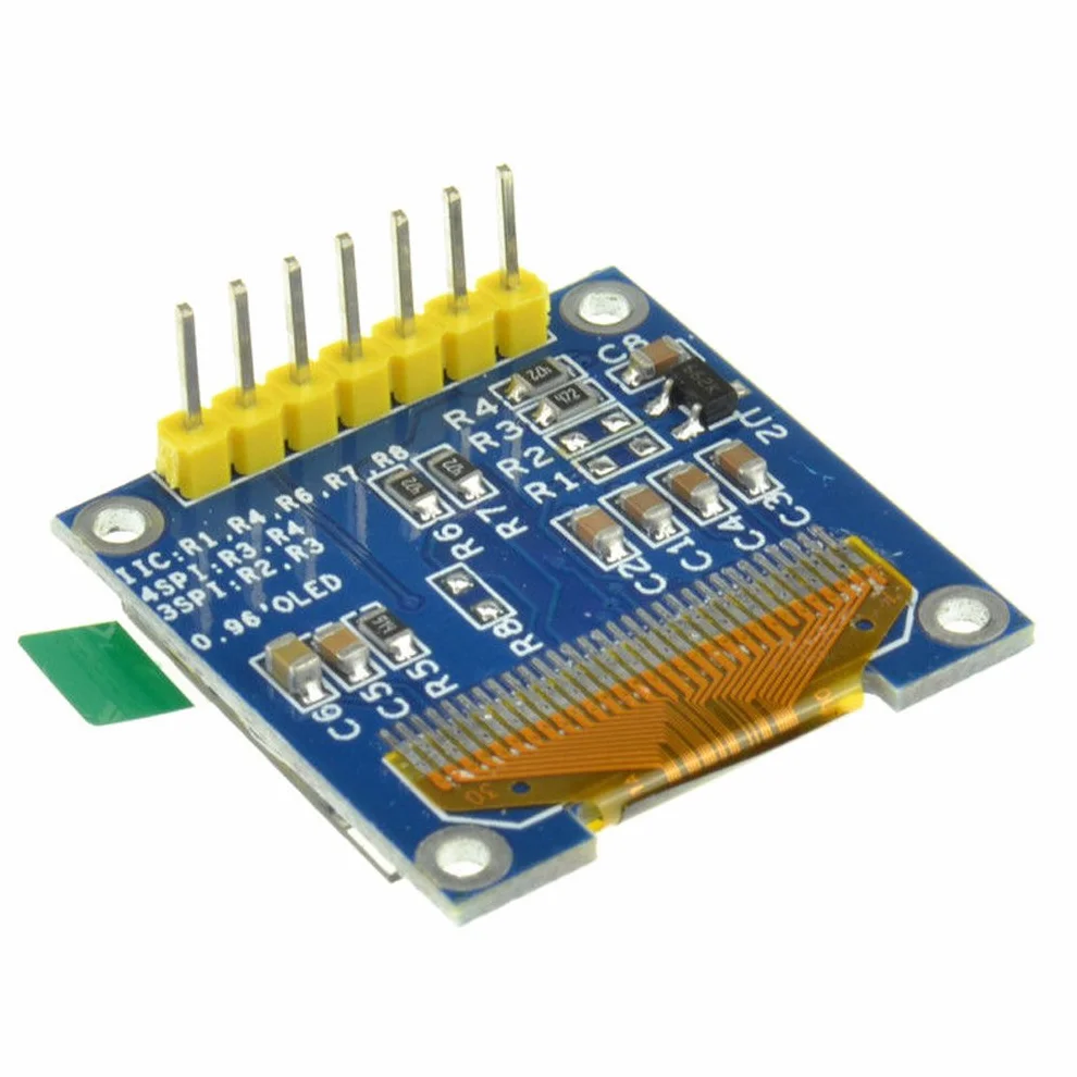 0,96" SSD1306 SPI OLED wyświetlacz LCD 128 x 64 OLED do 51 STM34 Arduino Raspberry Pi żółty niebieski czcionka