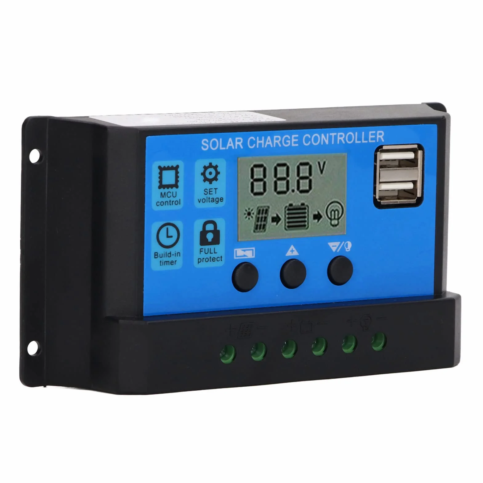 Ładowarka Słoneczna 12v 24v MPpt, Wyświetlacz LCD Pwm Regulator Fotowoltaiczny (100A)