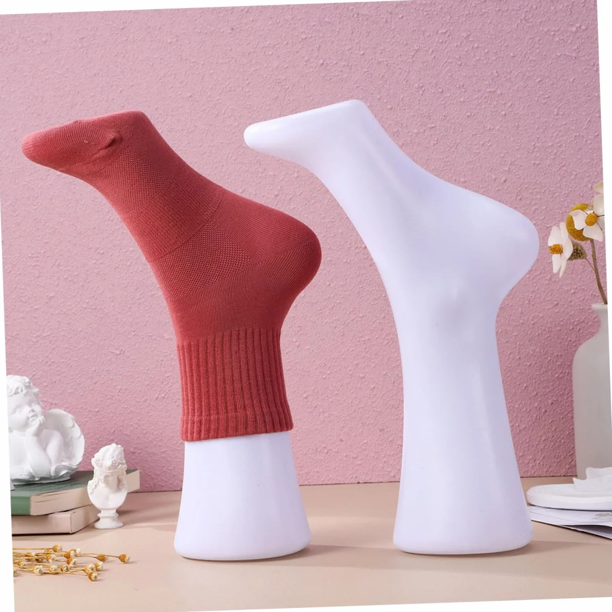 Thick Plastic Fake Foot Model for Sock Display Stable Female Mannequin Foot Prop Realistic Proportions for Shop And Store Use