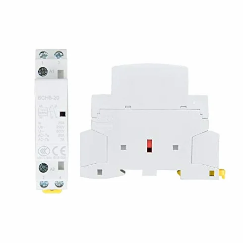Stycznik AC 2P 20A 35mm Montaż na szynie DIN 2NO 24V 220V/230V