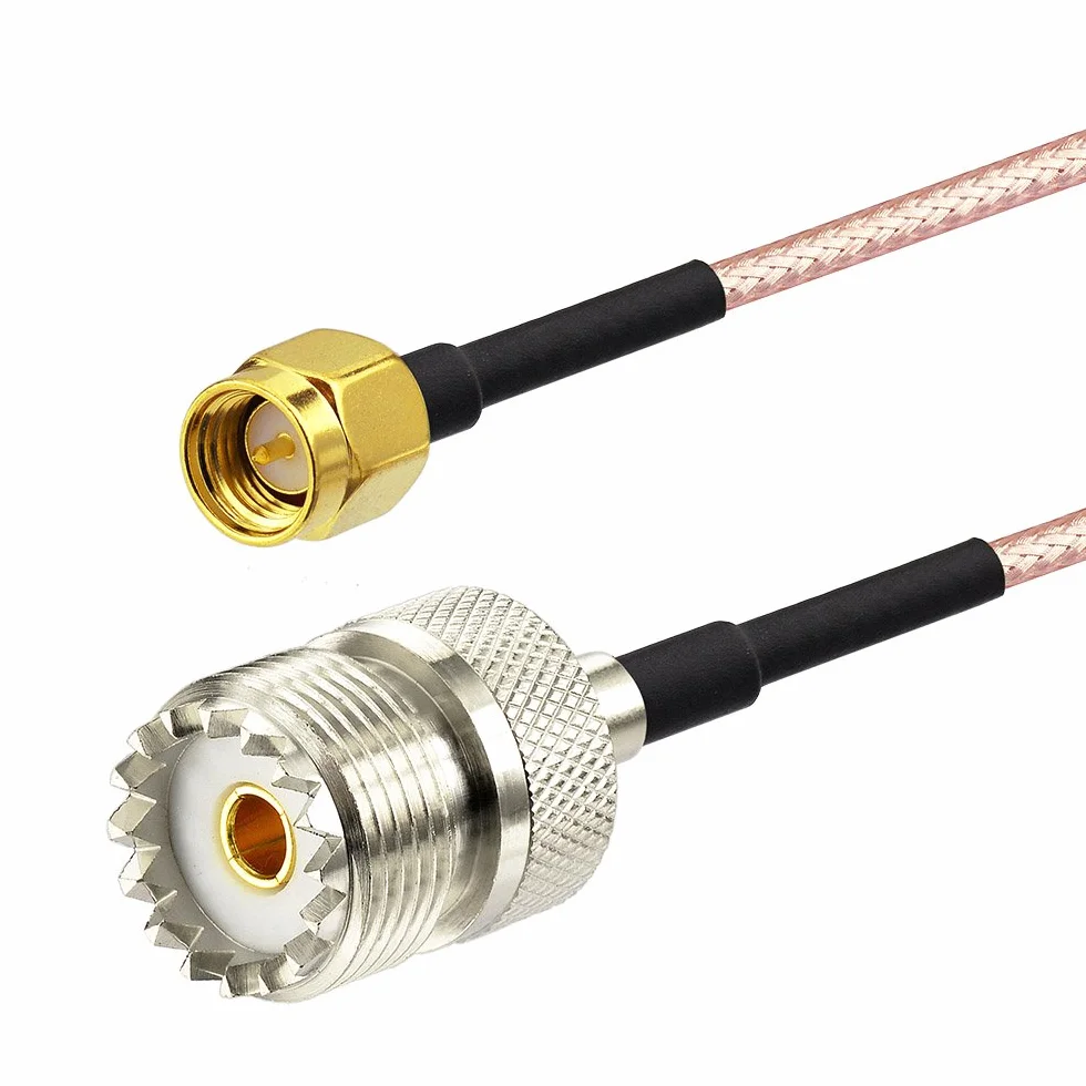 Superbat SMA do SO239 UHF Kabel RG316 przedłużacz 30 cm - 50 omów z 3-częściowym adapterem do CB Radio Amateur Antena